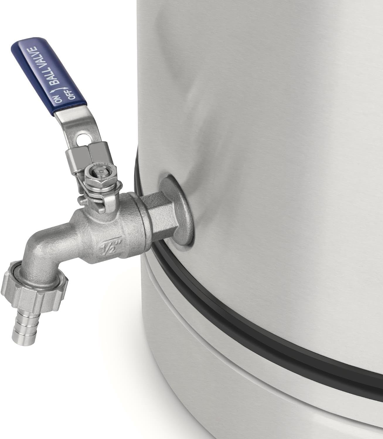 Maischfest Gärkessel mit Ablasshahn, 30 Liter Silber