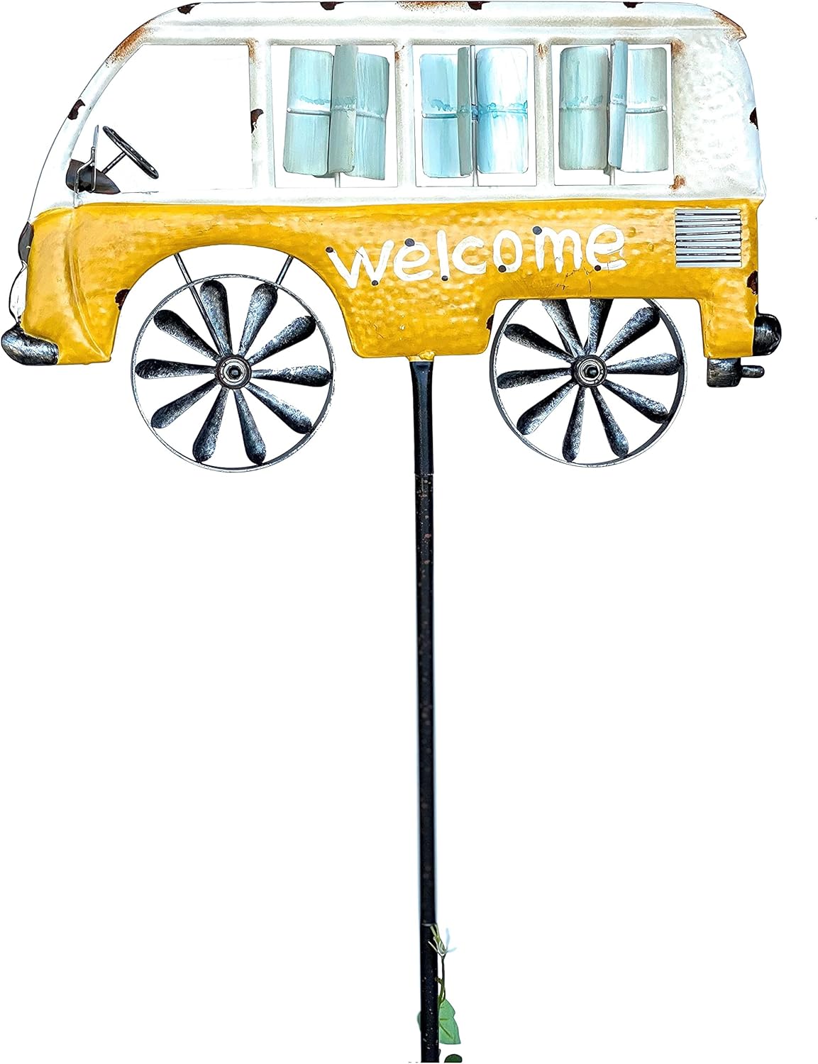 Gartenstecker Mini Van mit Windspiel