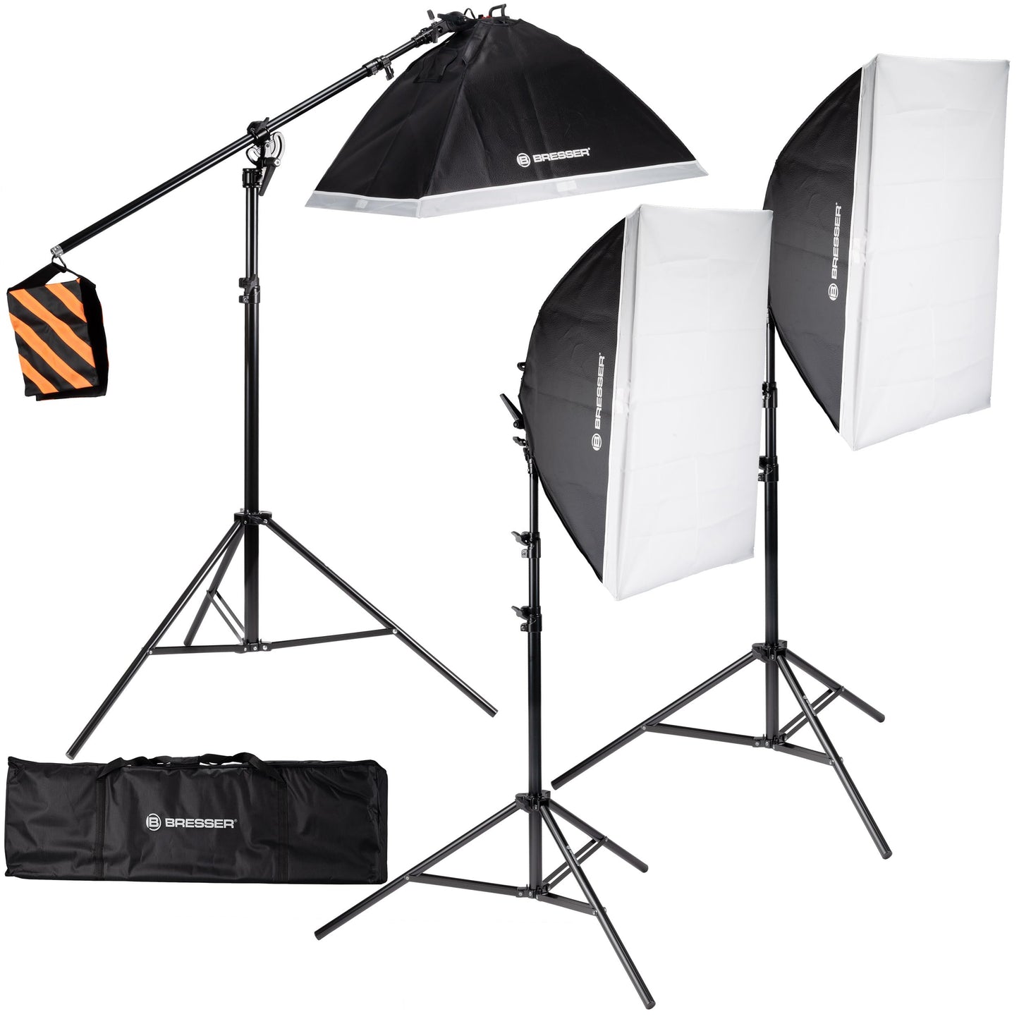 LED-Tageslicht-Set mit Softboxen und Boomarm