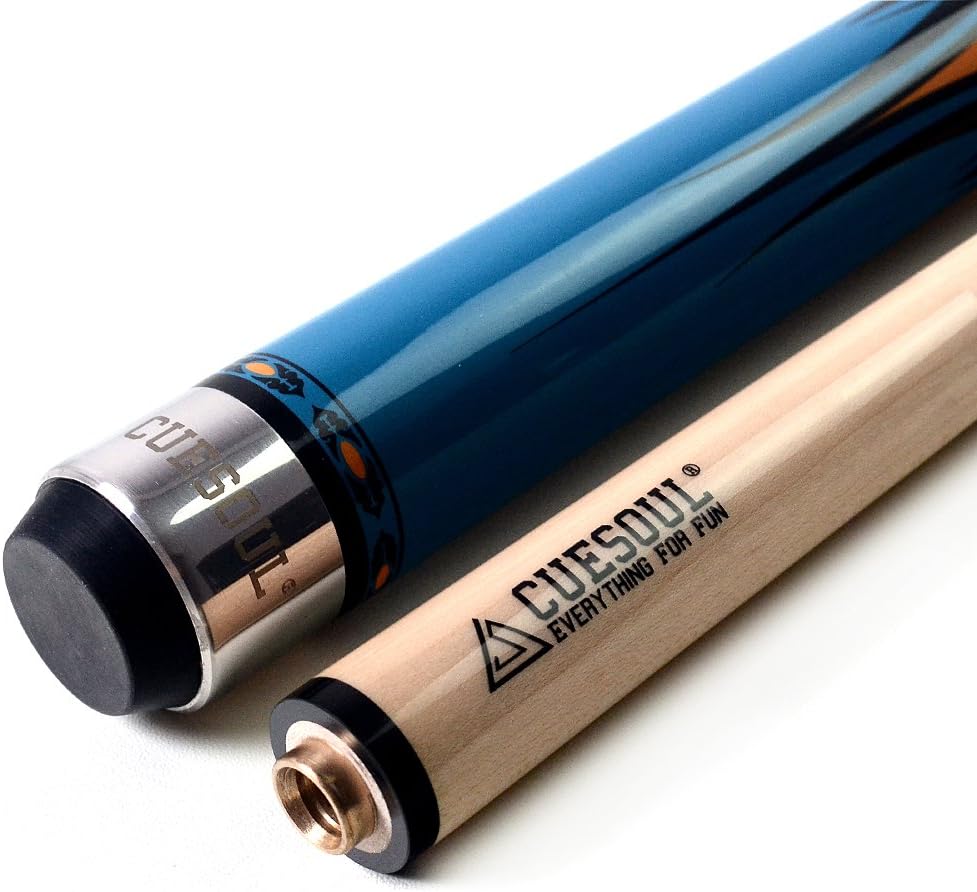 2-teiliger Maple Billiard Queue, blau 11.5mm