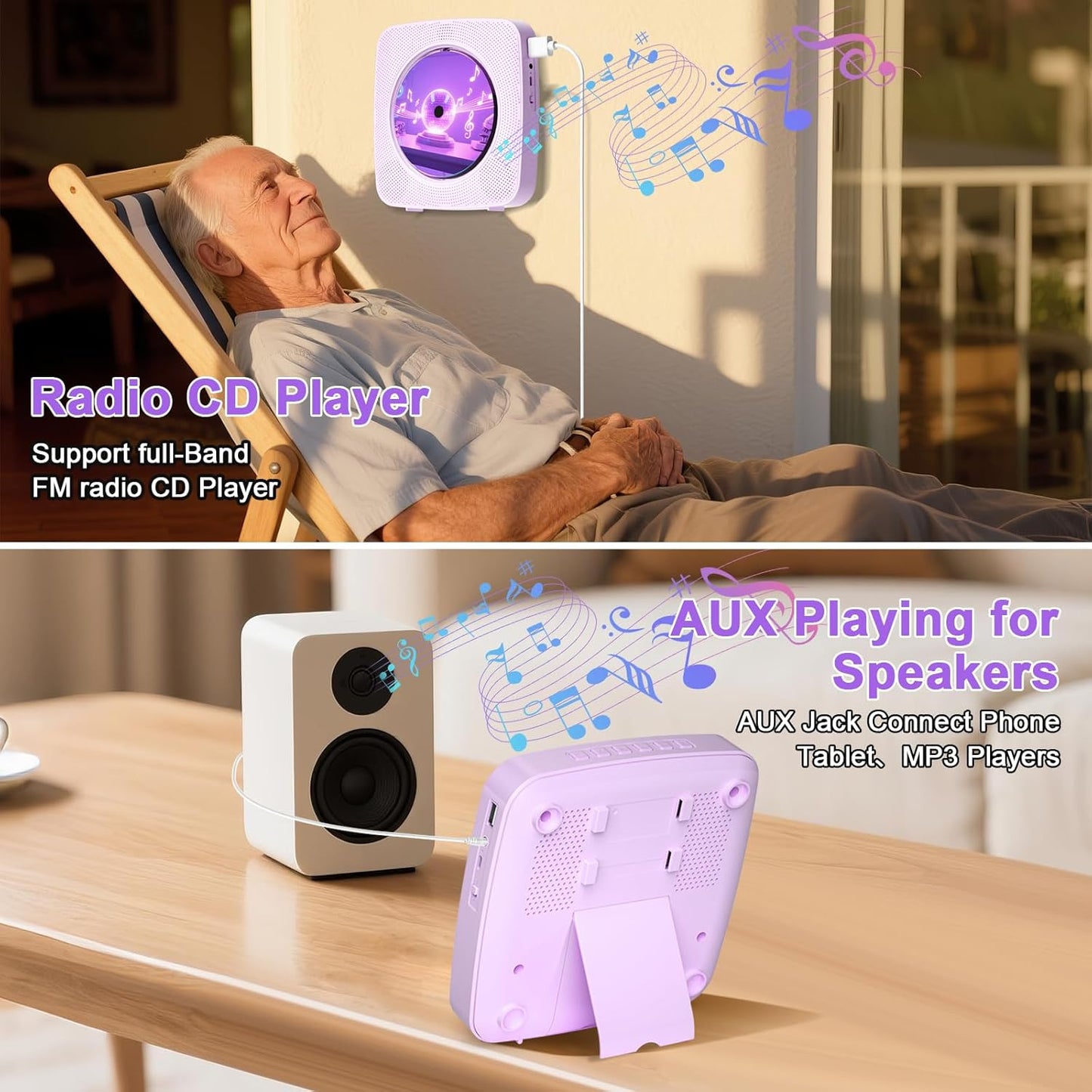 Tragbarer CD-Player, Y-01 Lila