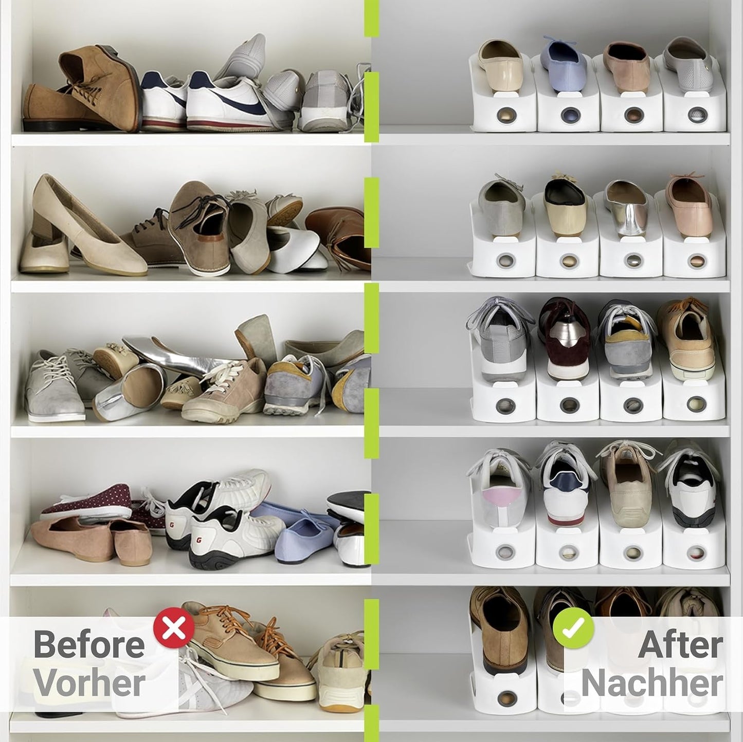 Schuhhalter-Set mit Griffloch (8 Stück)