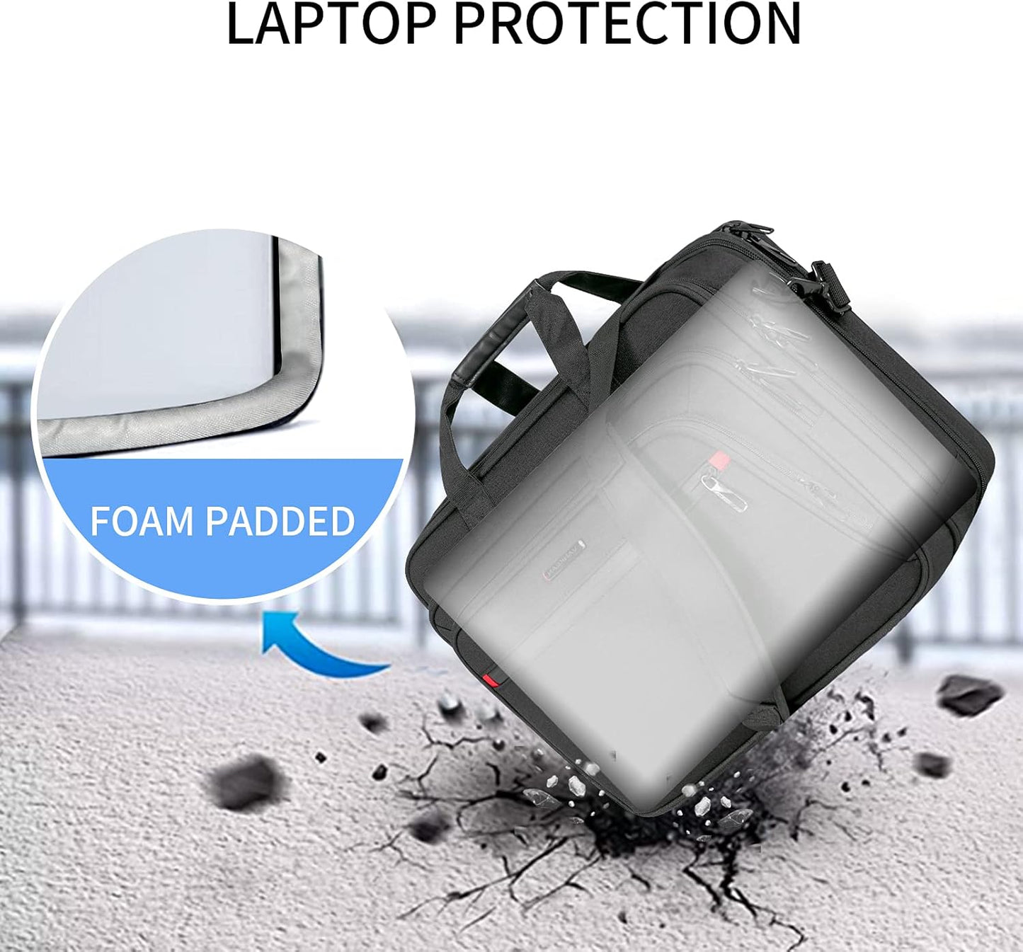 Erweiterbare Laptoptasche für bis zu 17,3 Zoll