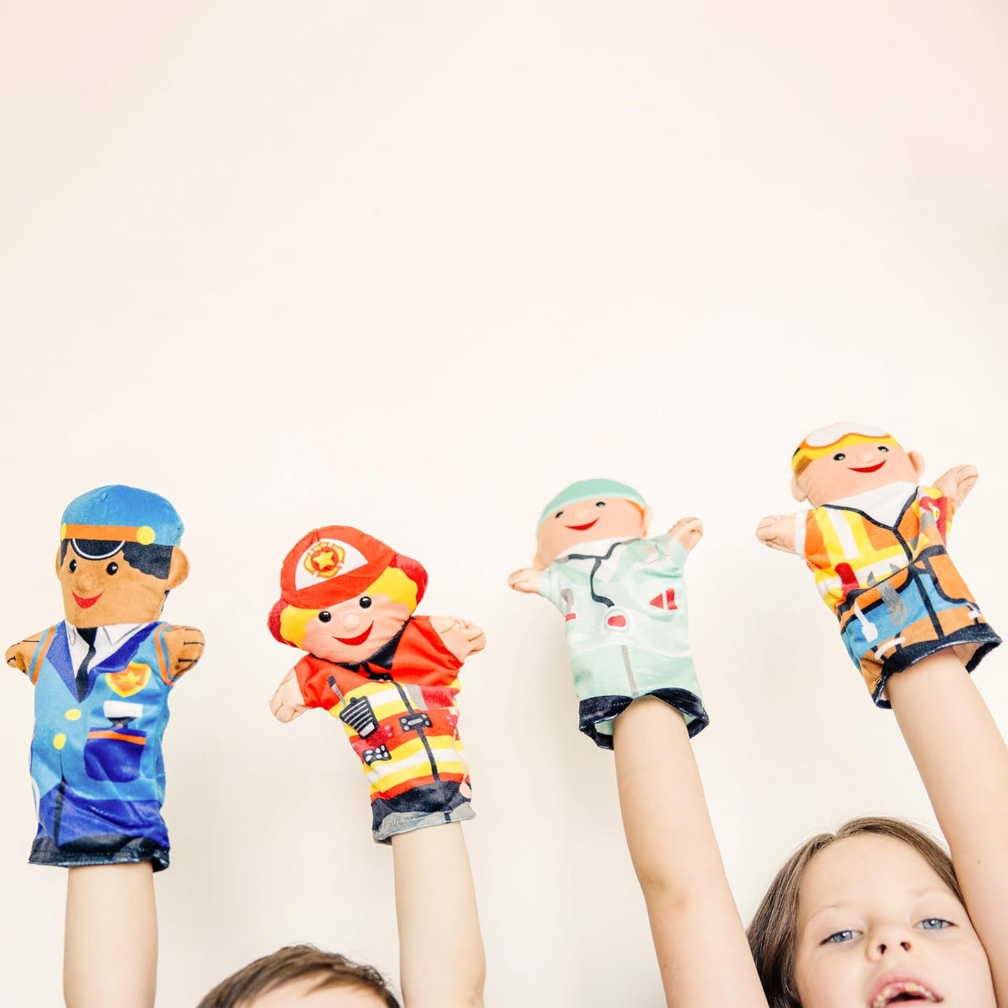 4er-Set Fröhliche Helfer Handpuppen, Jolly Helpers Hand Puppets