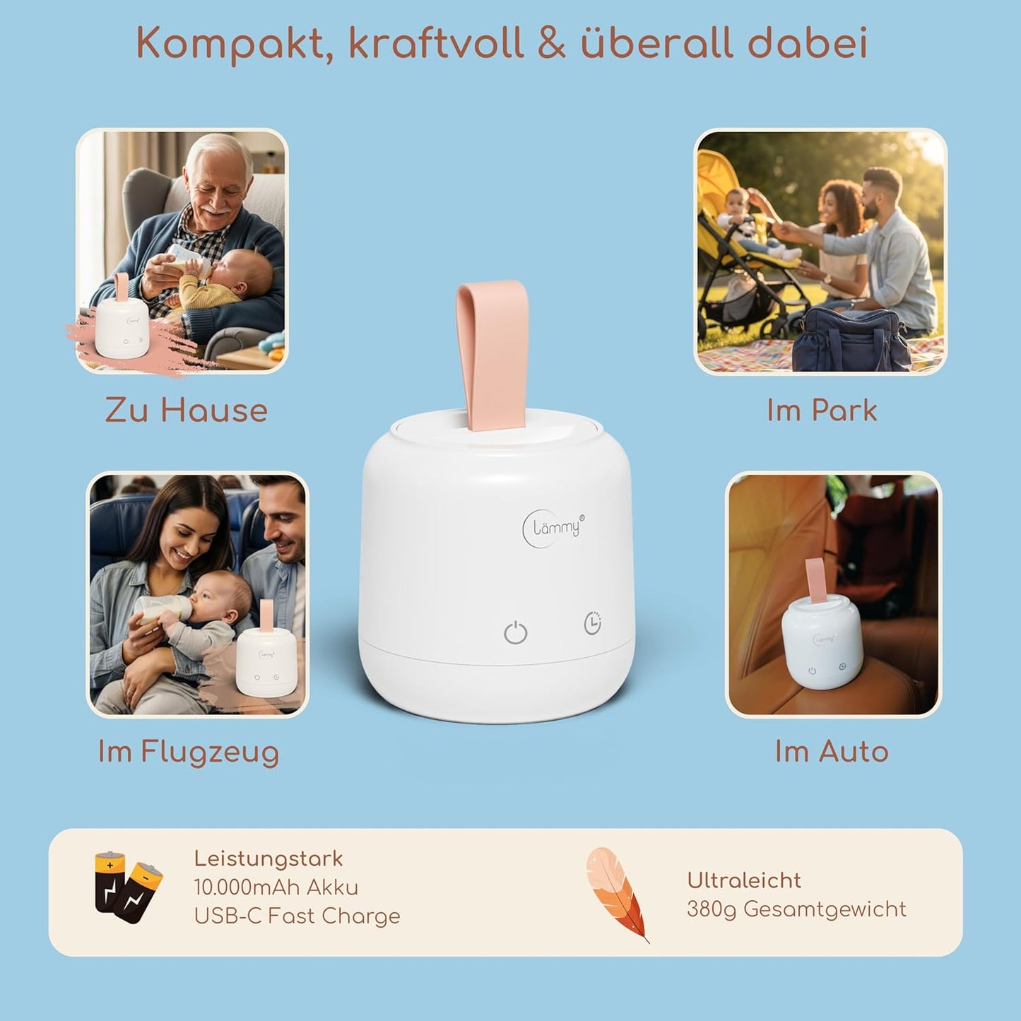 Tragbarer Flaschenwärmer