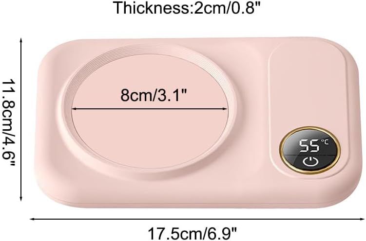 Kaffeetassenwärmer mit 3 Temperatureinstellungen, Rosa