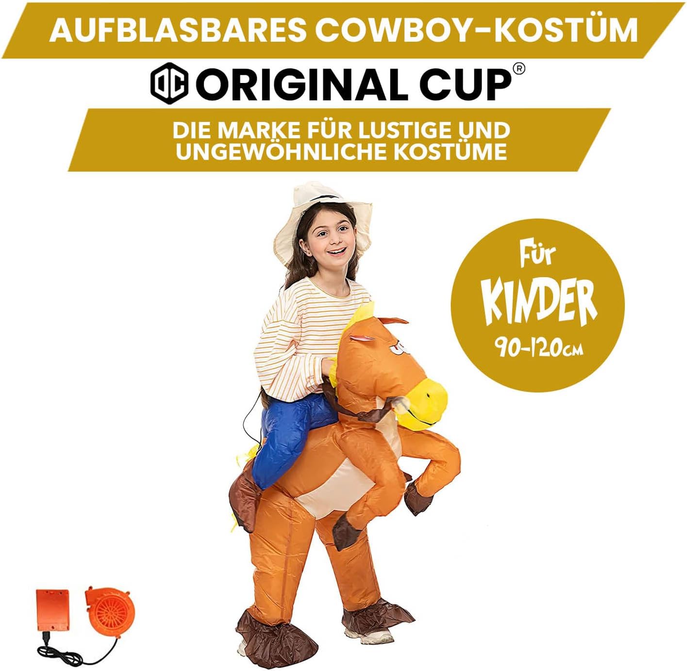 Aufblasbares Cowboy-Kostüm für Kinder, Kid Costume - Cowboy