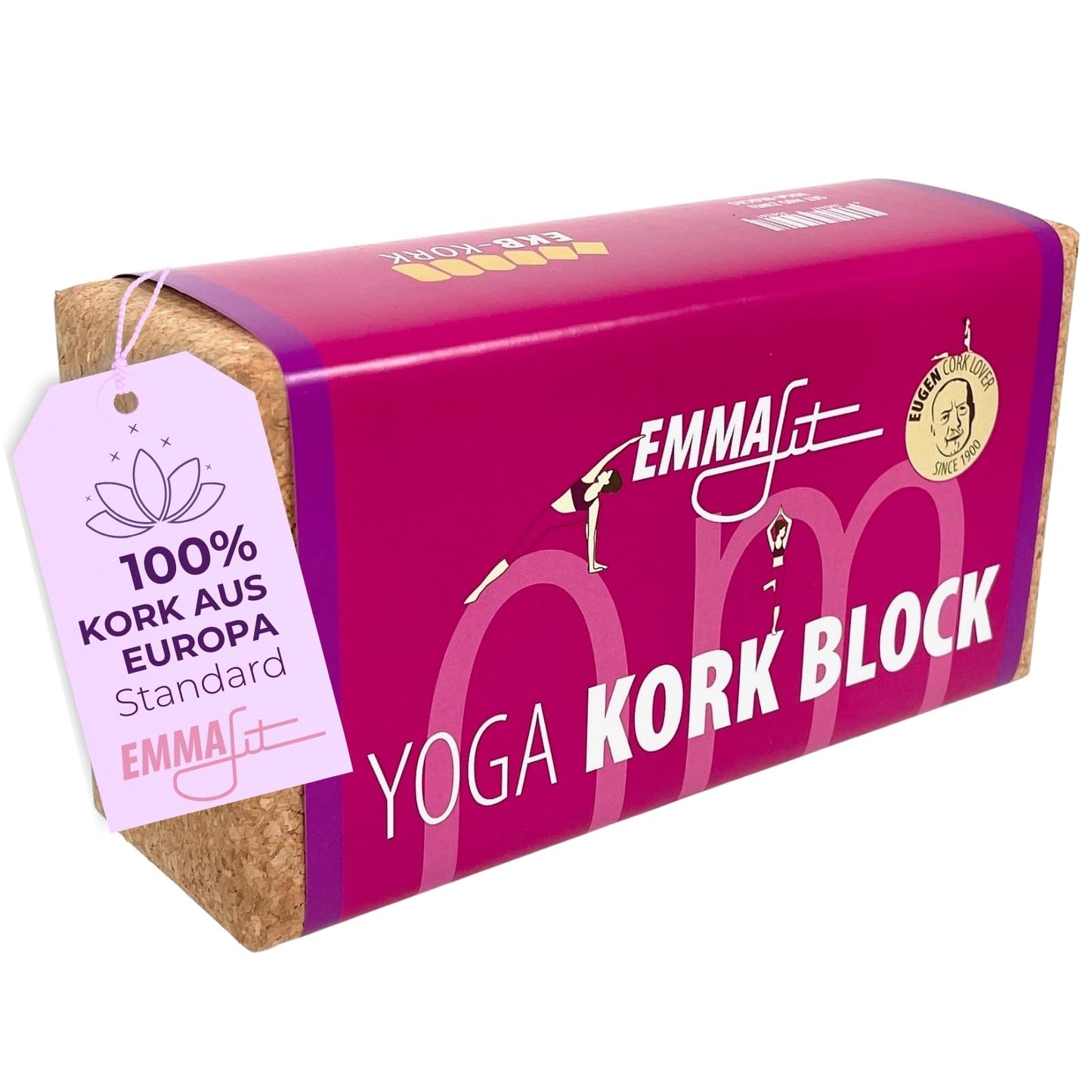 Yoga Block Klassik, Standard - 22,7 x 12,0 x 7,5 cm Einzelpack
