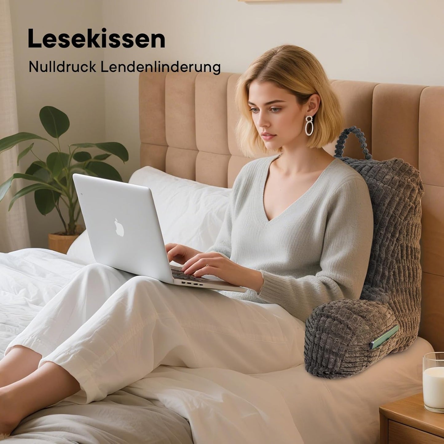 Lesekissen mit Rückenlehne für Bett und Sofa