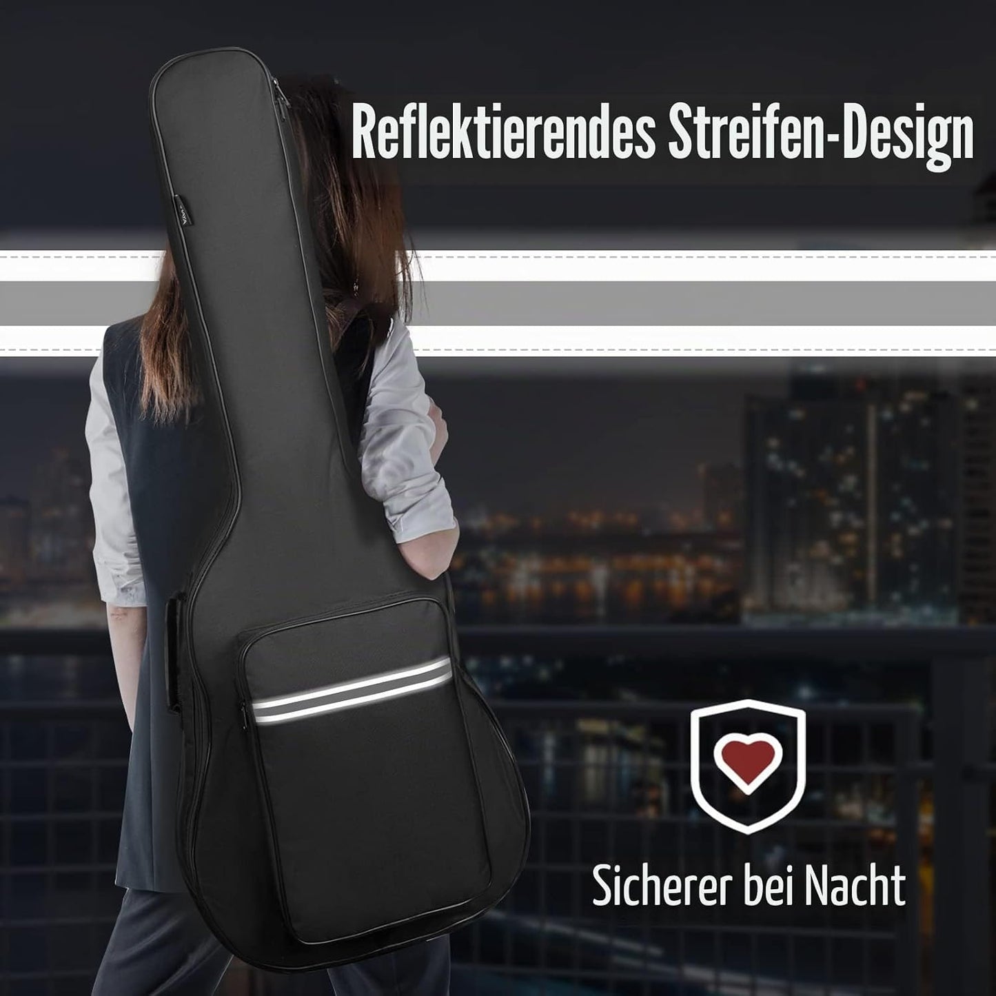 Konzertgitarrentasche Gigbag CY0288, wasserdicht, 6 mm gepolstert