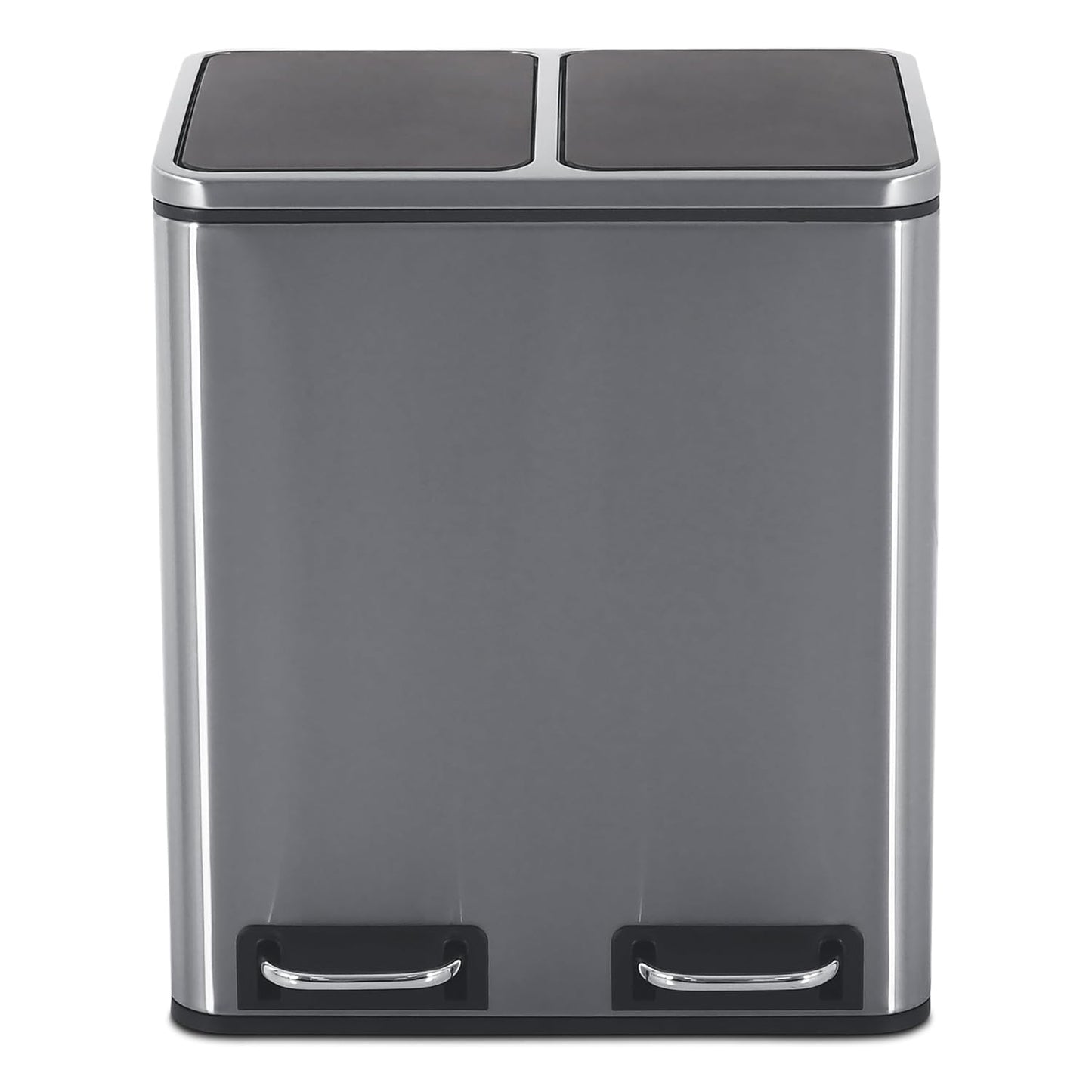 Treteimer Charly mit 2 Inneneimern, 2 x 15 L, langsam schliessend, Edelstahl satiniert