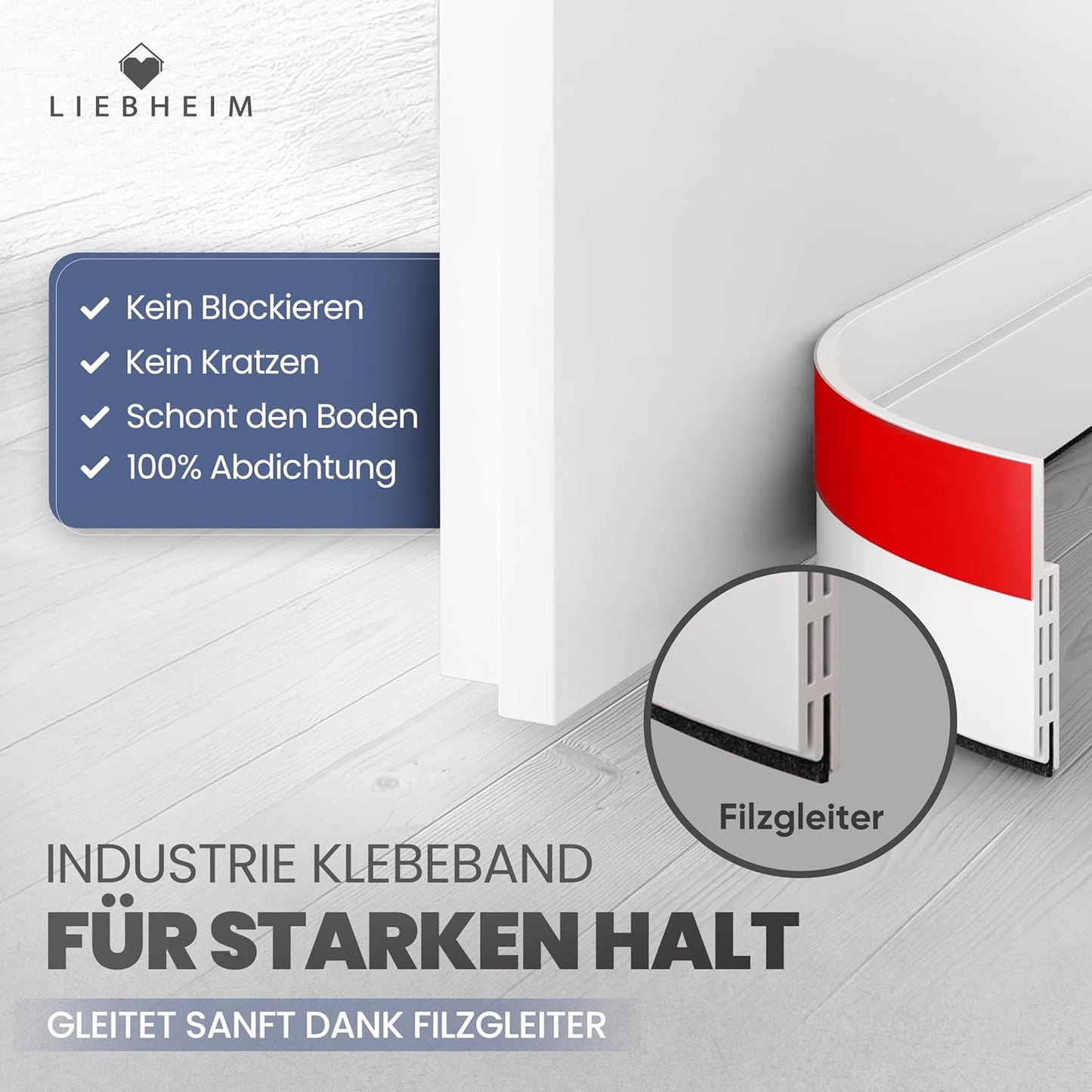 Türdichtung Zugluftstopper selbstklebend (90/100cm), Stopper2