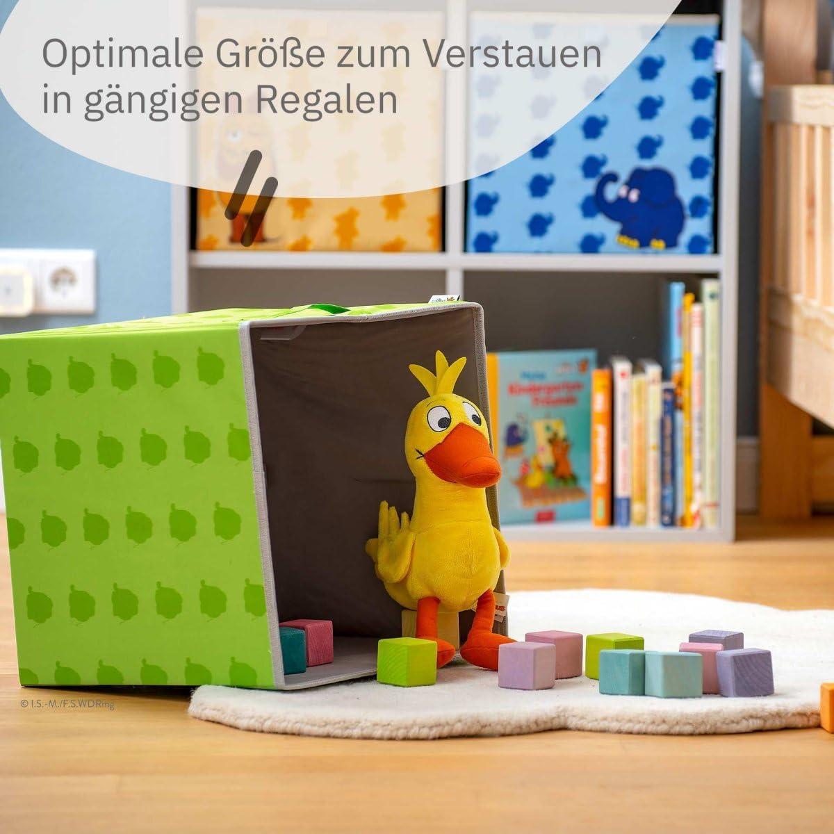 2-teiliges Aufbewahrungsboxen-Set mit Maus & Elefant, Groß 2er Bundle