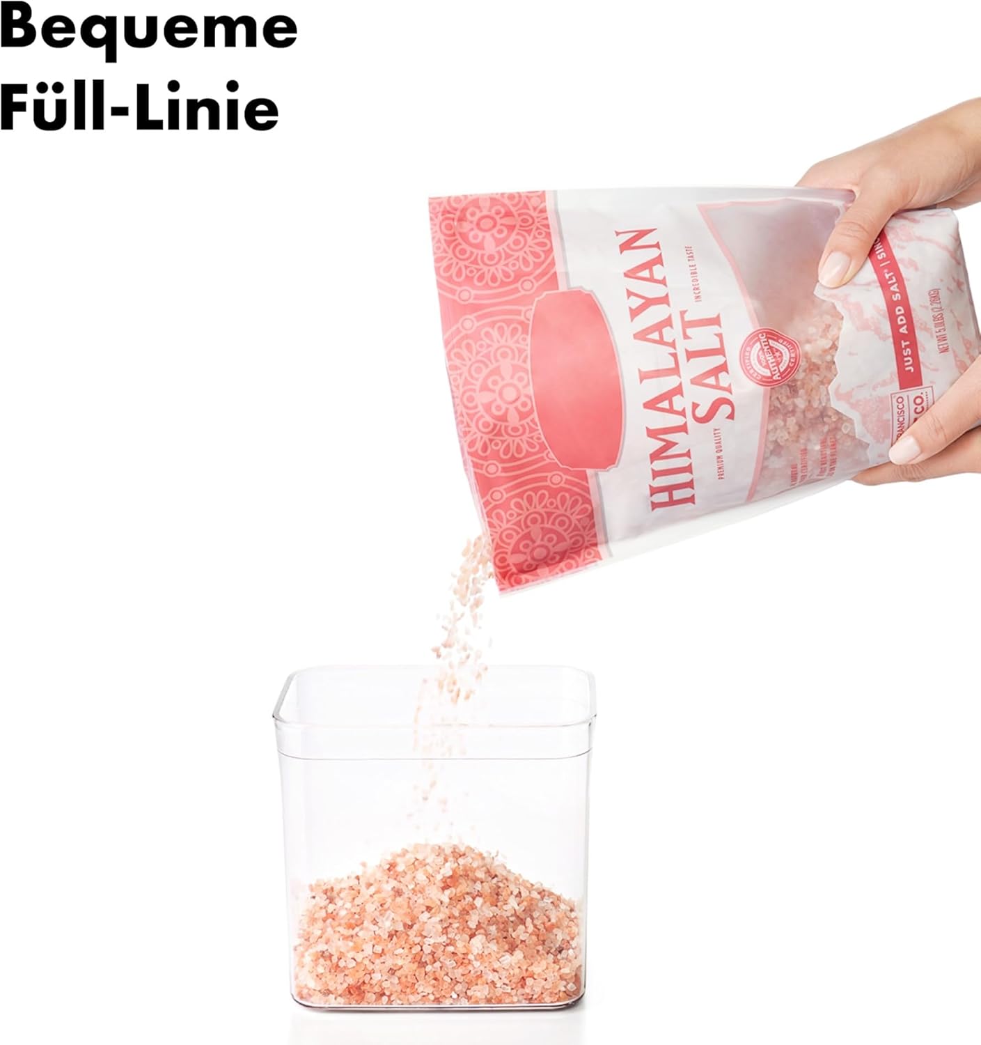 Luftdichte POP-Behälter für Lebensmittel, Grosses Quadrat 2.6L