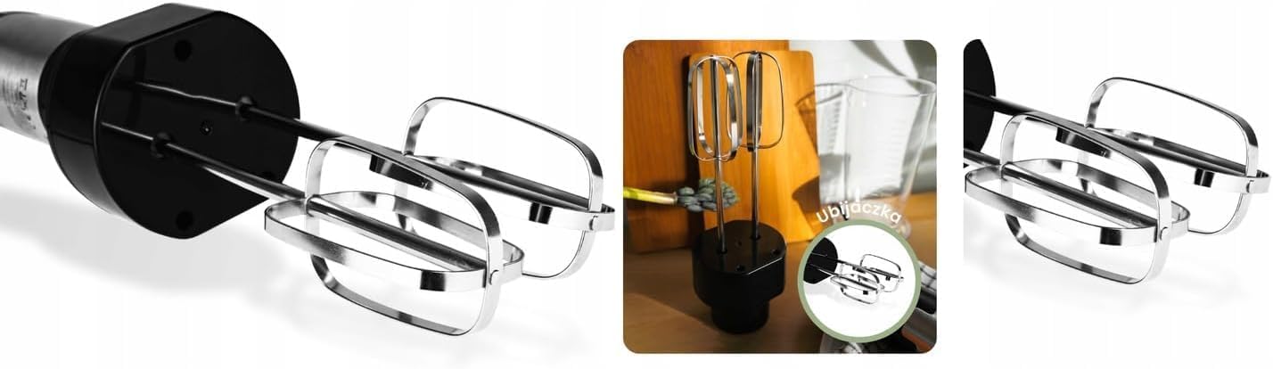 Stabmixer-Set, Silber 6.5 cm x 6.5 cm x 41 cm