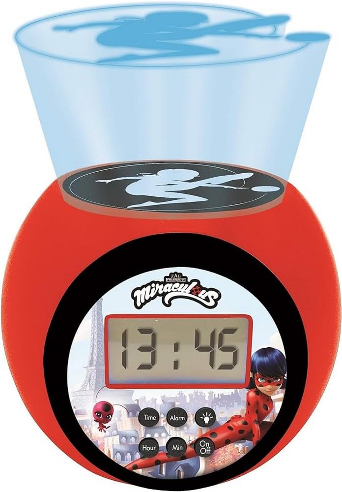 Miraculous Projektionswecker mit Nachtlicht und Timer, Miraculous