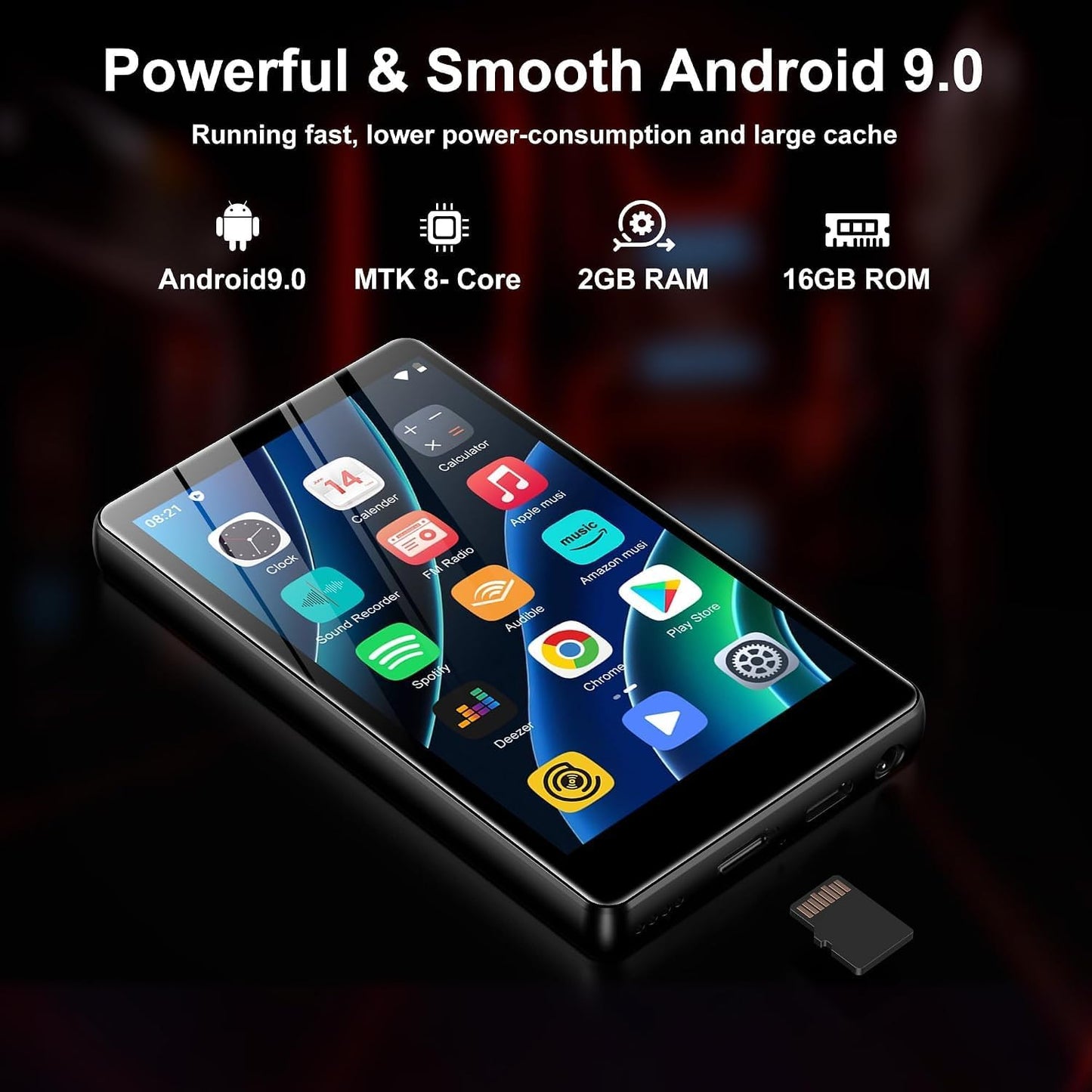 MP3 & MP4 Player, Schwarz-16GB