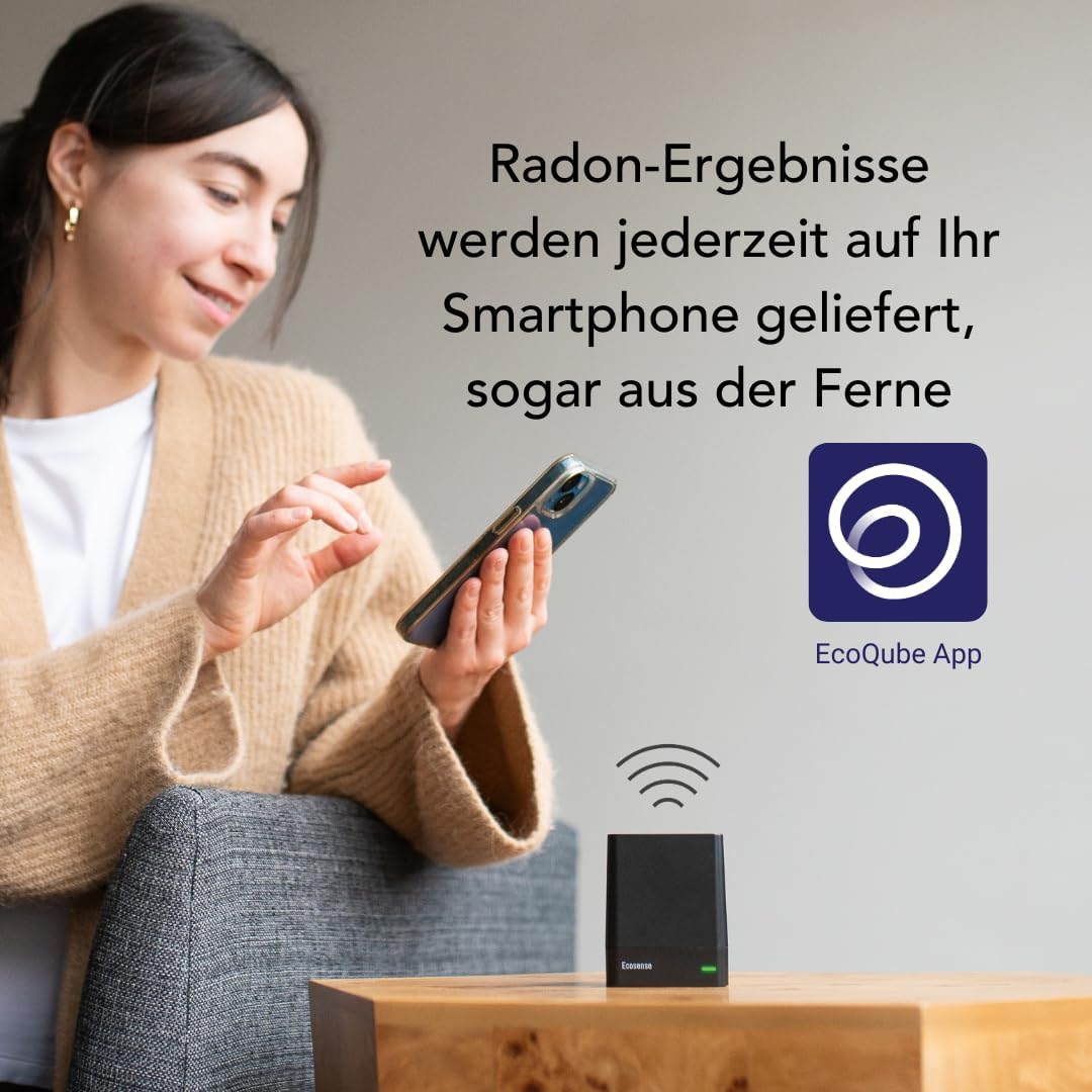 Radon-Detektor EQ100 mit Wi-Fi und Trendüberwachung