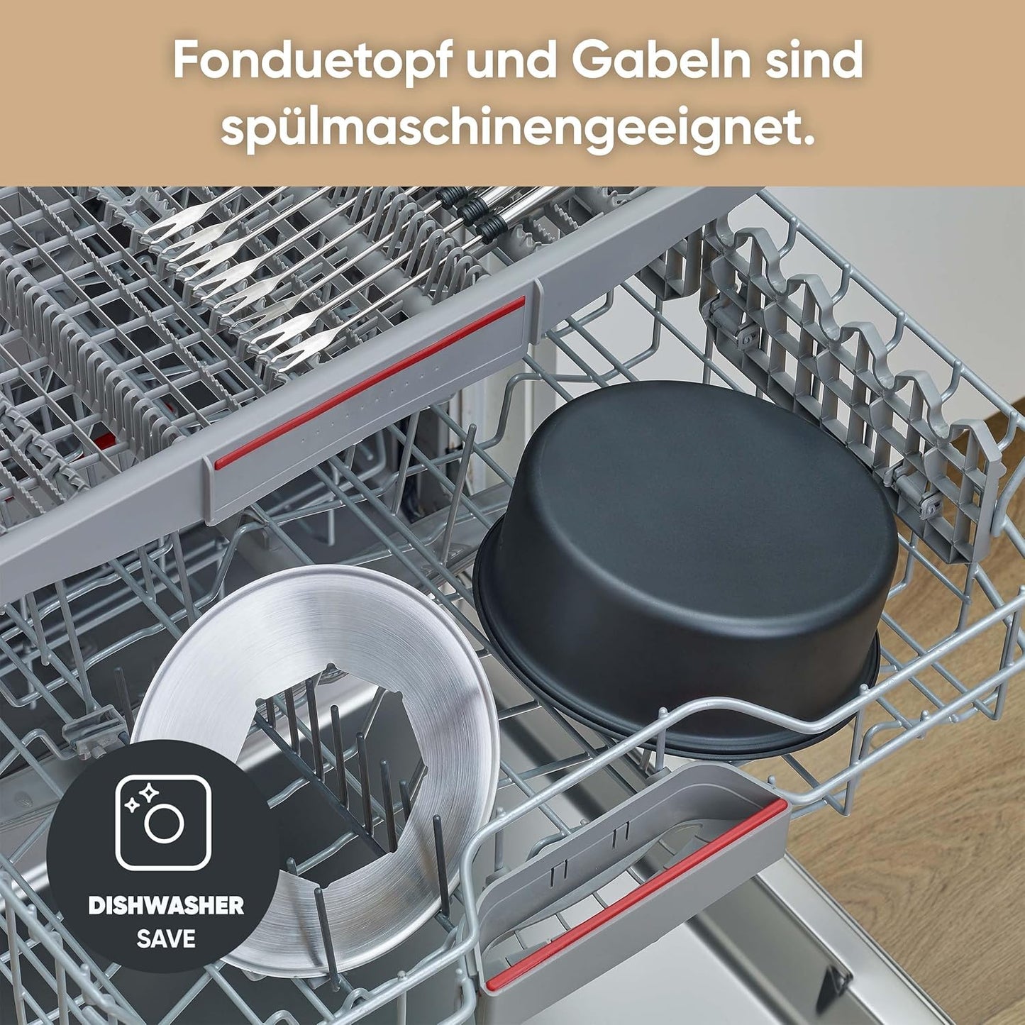 2-in-1 Raclette-Fondue-Kombination für 8 Personen, NEU Black Line
