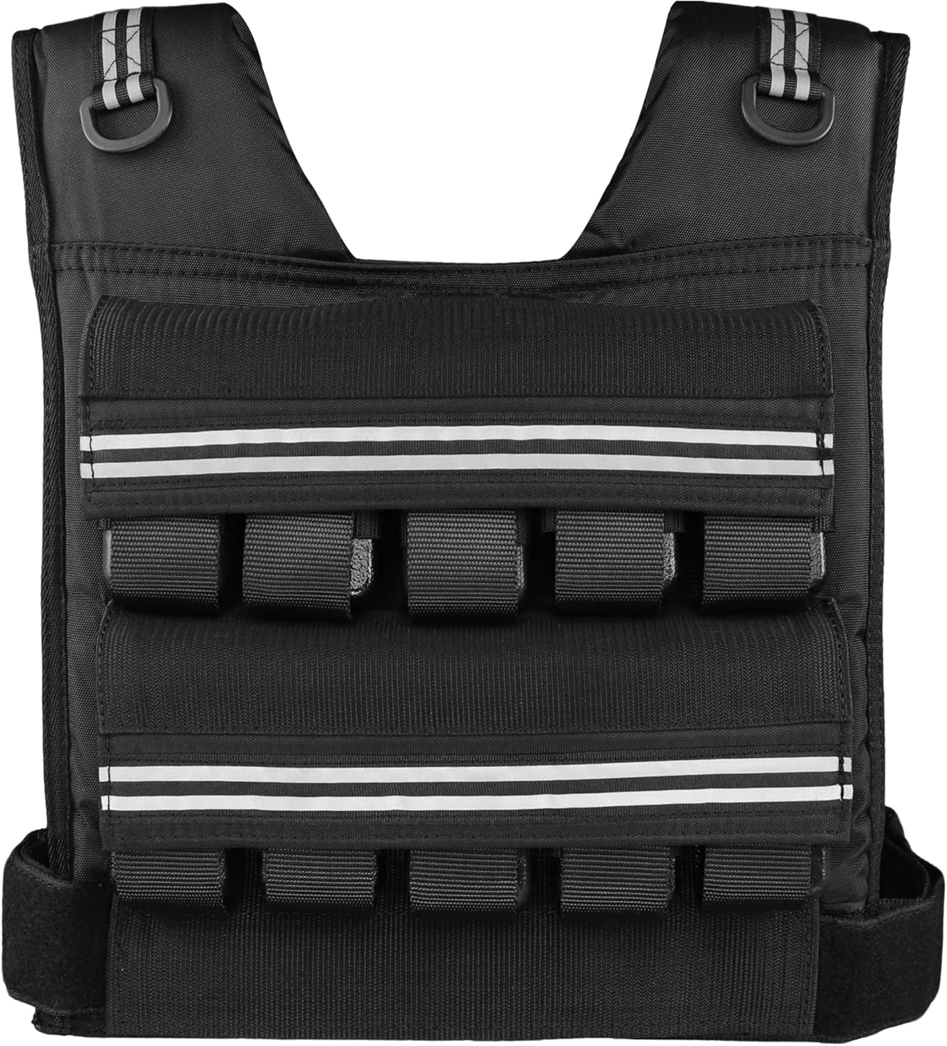 Verstellbare Gewichtsweste mit Reflektoren, 20kg, Schwarz - 20kg
