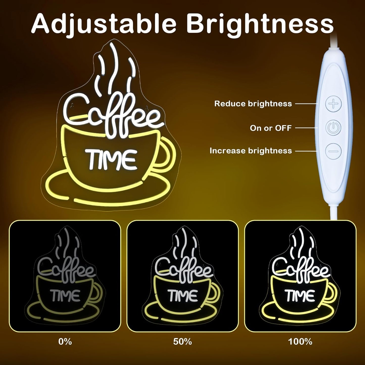 Neon Schild "Coffee Time" für Wanddekoration, Coffe Time