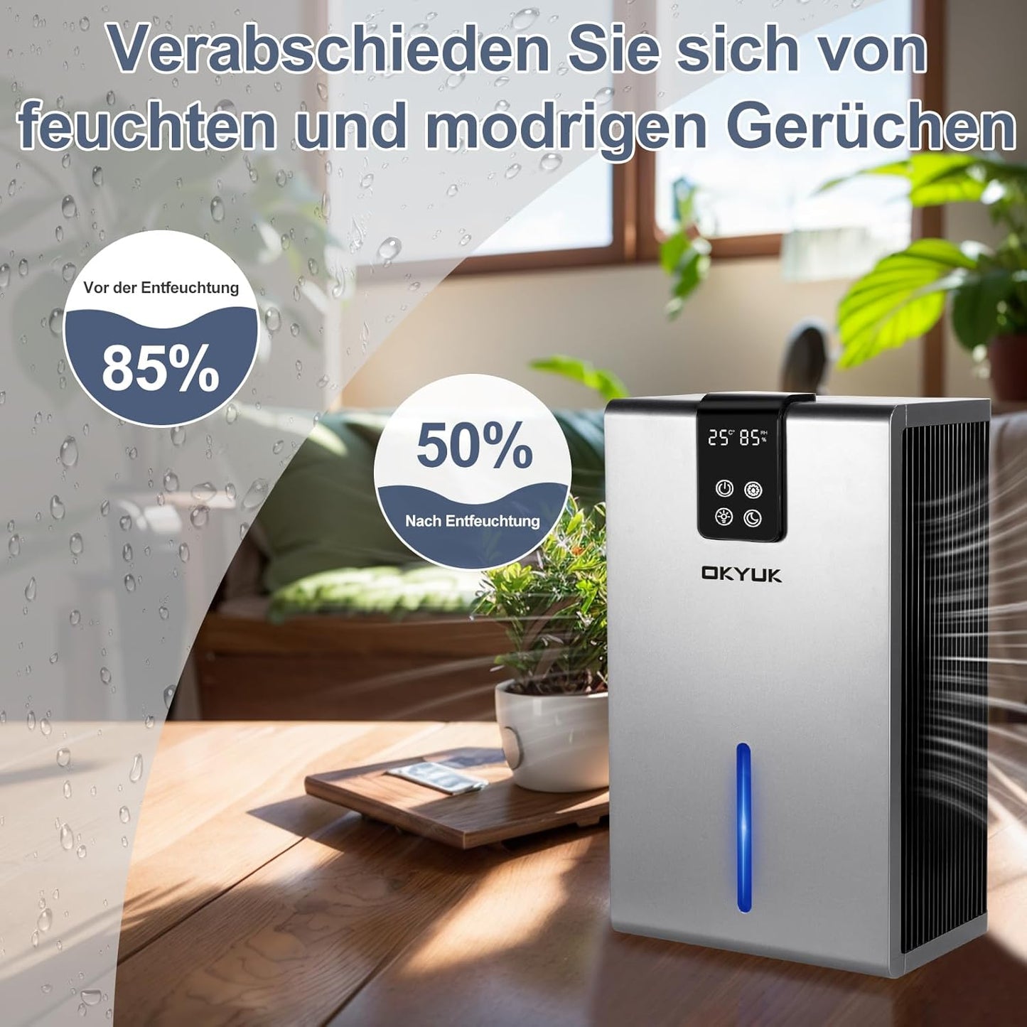 Luftentfeuchter, Grau