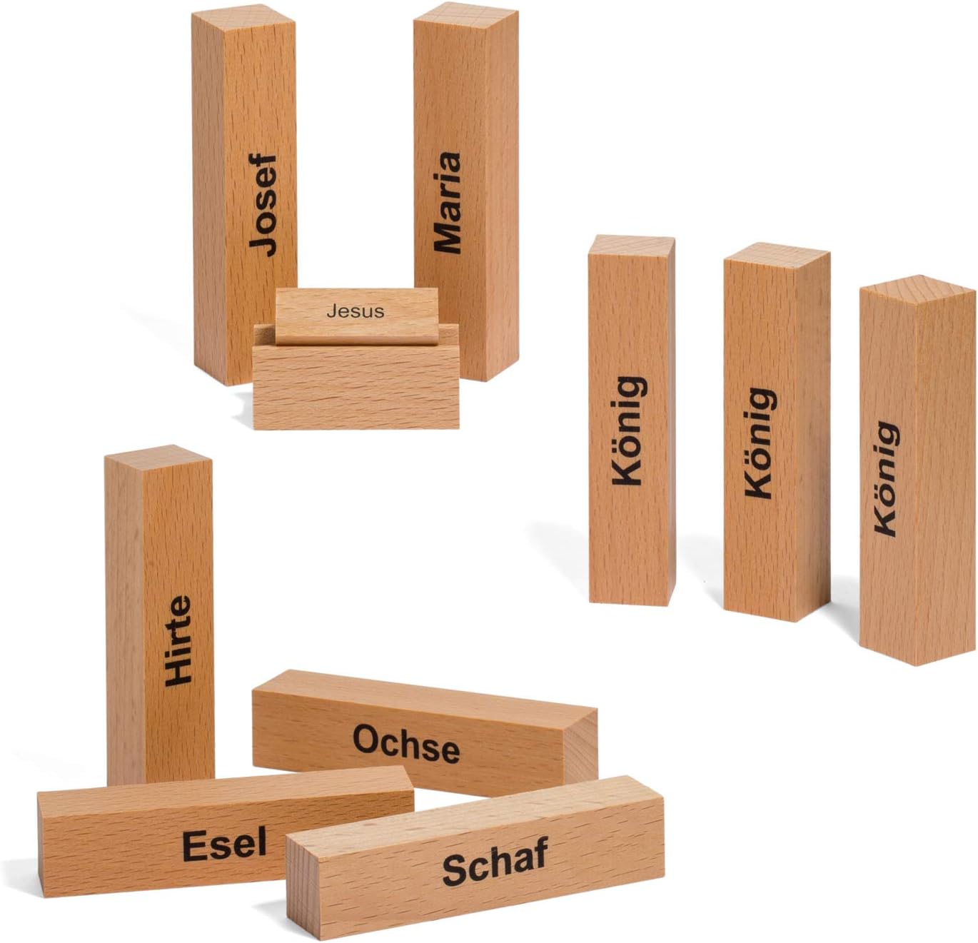 Puristische Design-Krippe im Bauhausstil, Deutsch