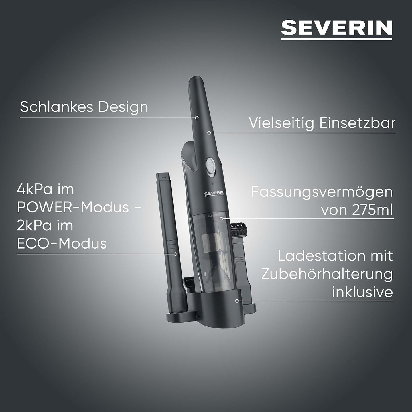 3-in-1 Akku-Handstaubsauger HV 7132, 3-in-1 mit Aufbewahrungsstation