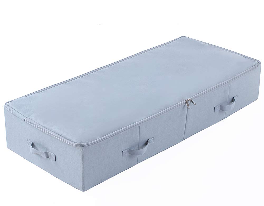 Unterbett-Aufbewahrungsbox, faltbar und mottenfrei, 100*43*18cm Hellgrau