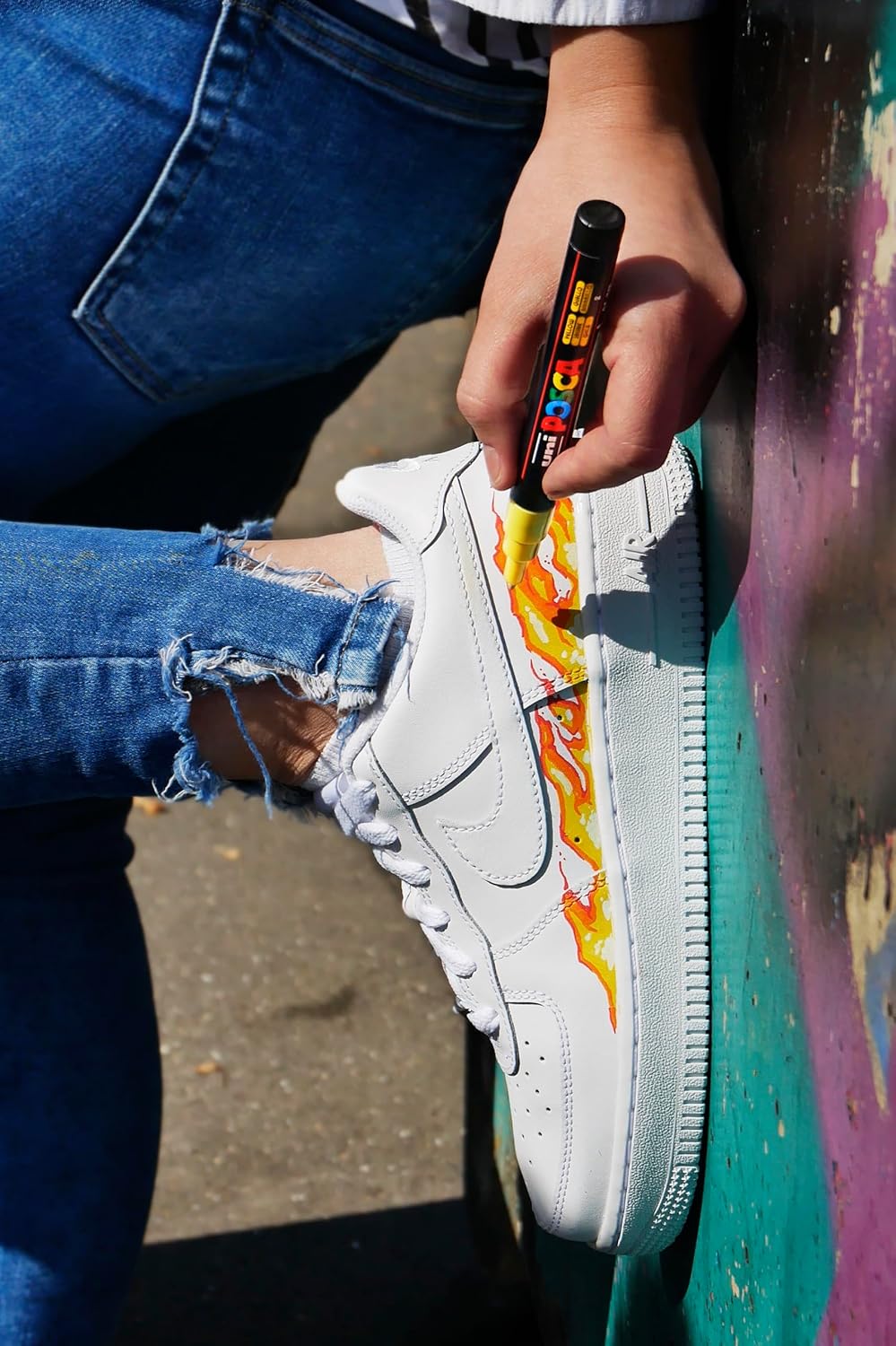 Marker-Set für Sneaker, 8er Set Sneaker schwarz