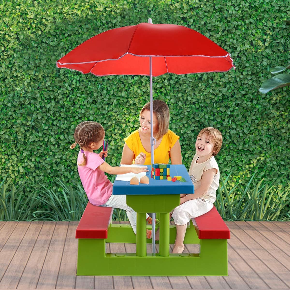 Kindersitzgruppe mit Sonnenschirm (Modell 1), Modell 1