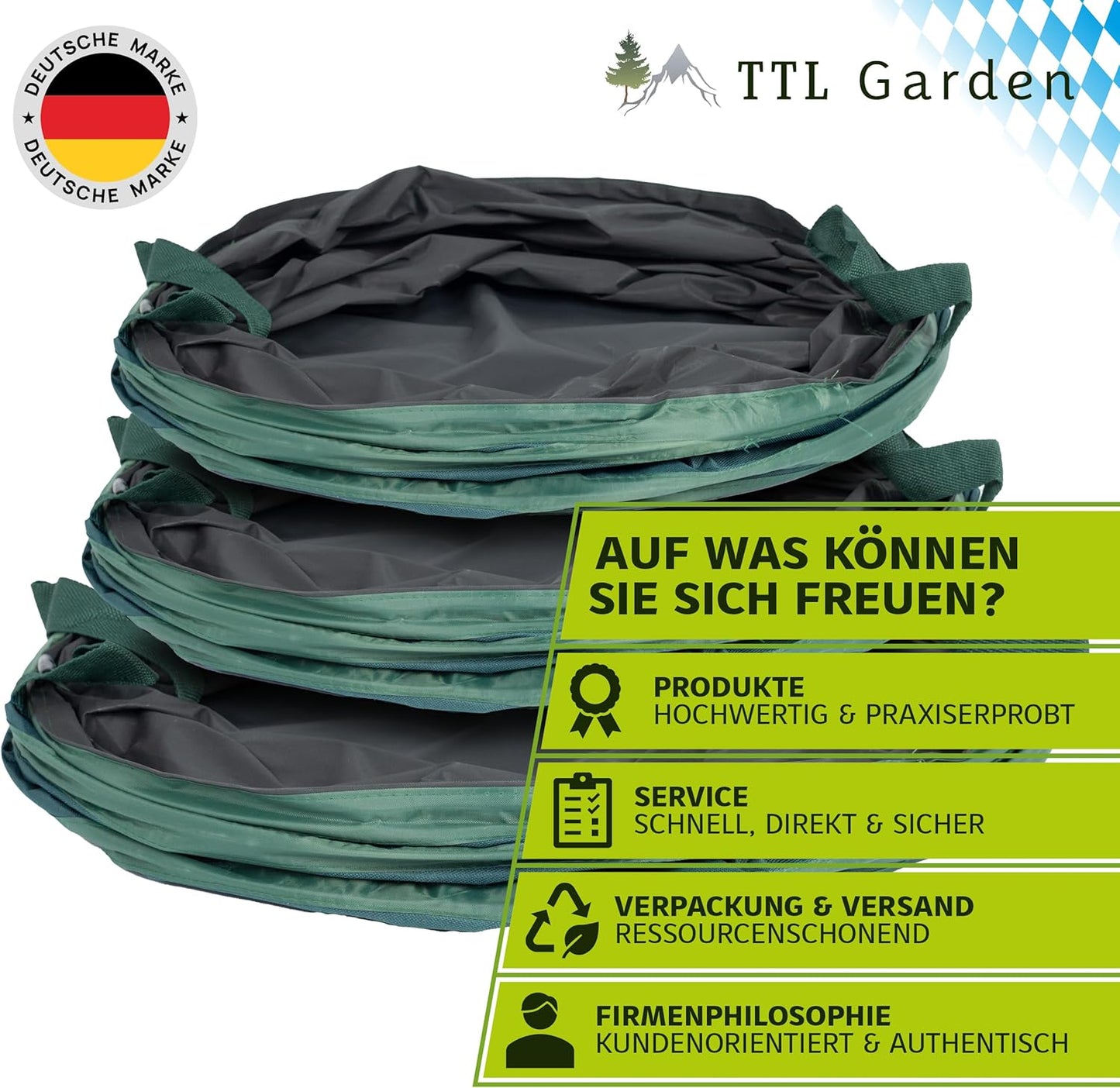 Pop Up Gartensack Starter Set, 85L 120L 160L 1x