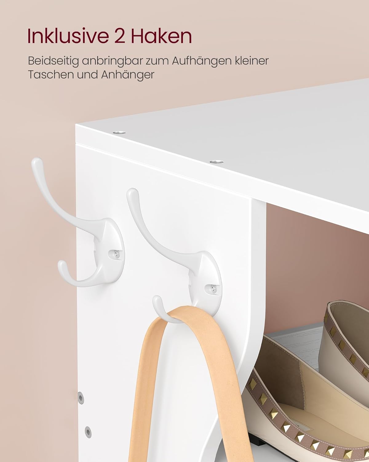 Schuhregal mit 9 Ebenen, 9 Levels Mattweiss