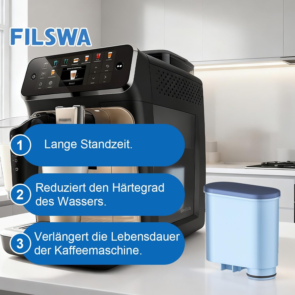 Wasserfilter für Philips Aqua Clean, 6 Stück