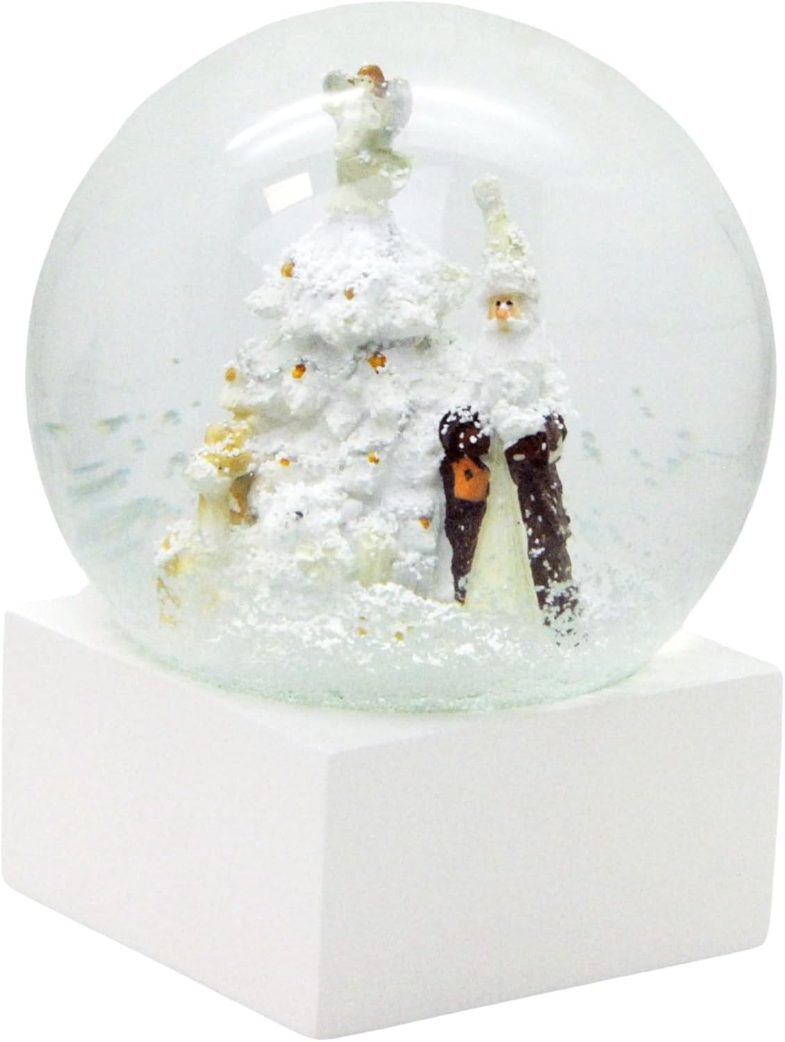 Schneekugel Glamour Santa mit Weihnachtsbaum