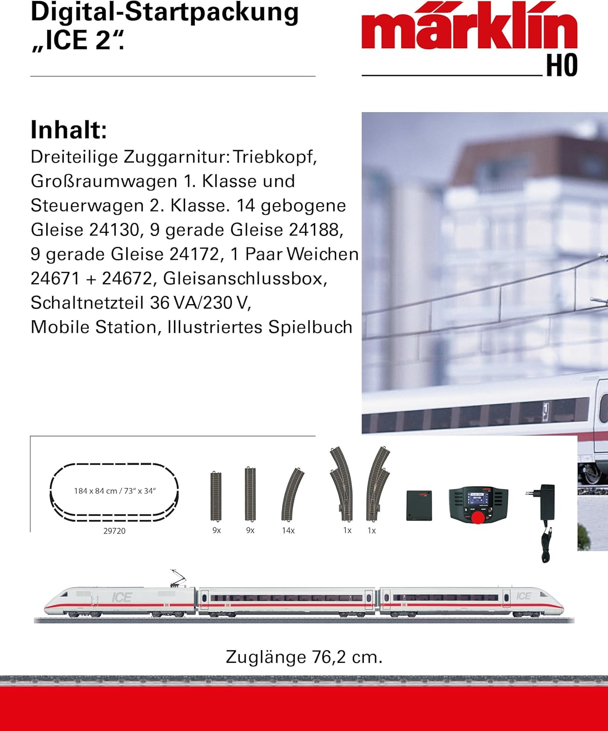Digital-Startpackung ICE 2 Modelleisenbahn H0, Single