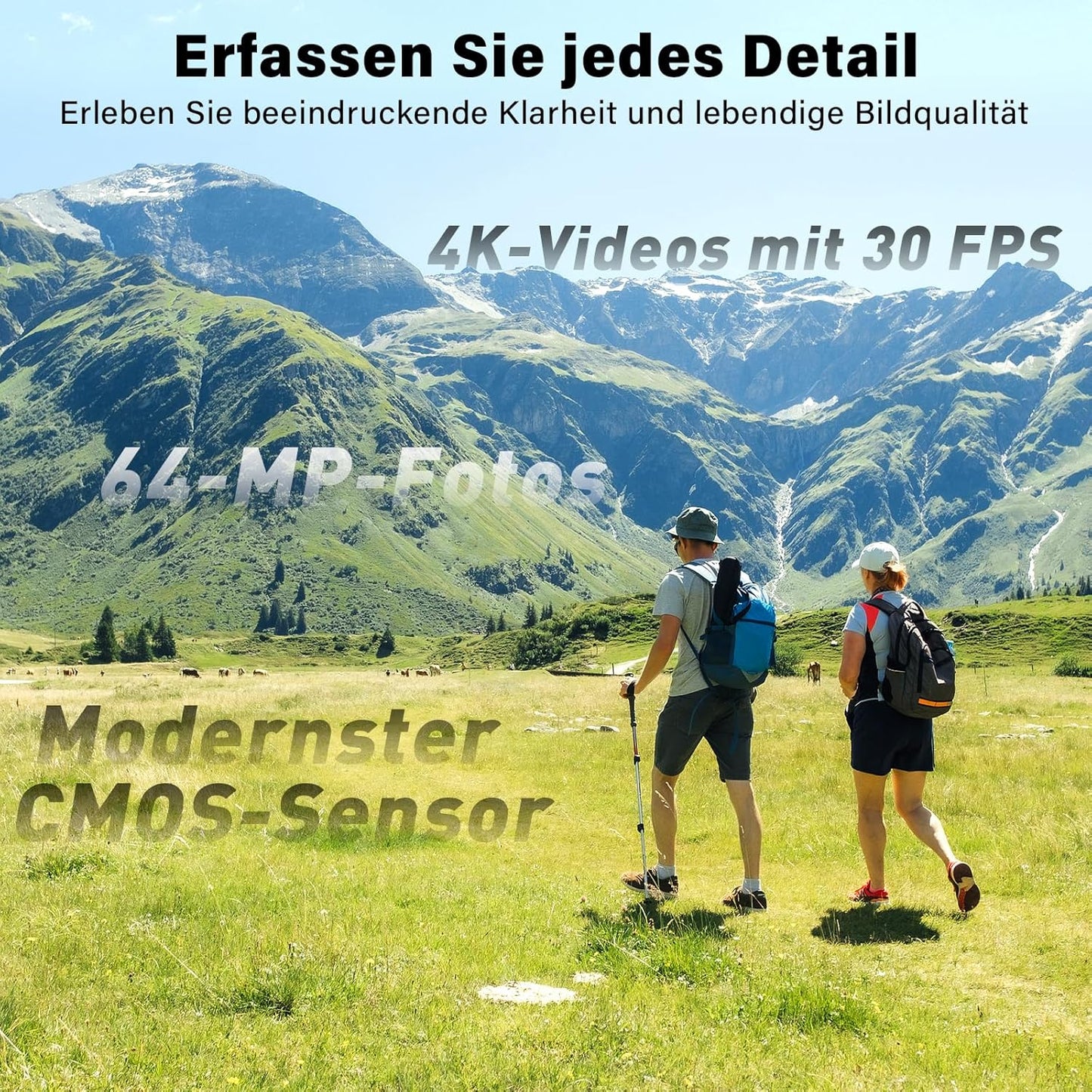 4K Actionkamera mit 2-Achsen-Stabilisierung