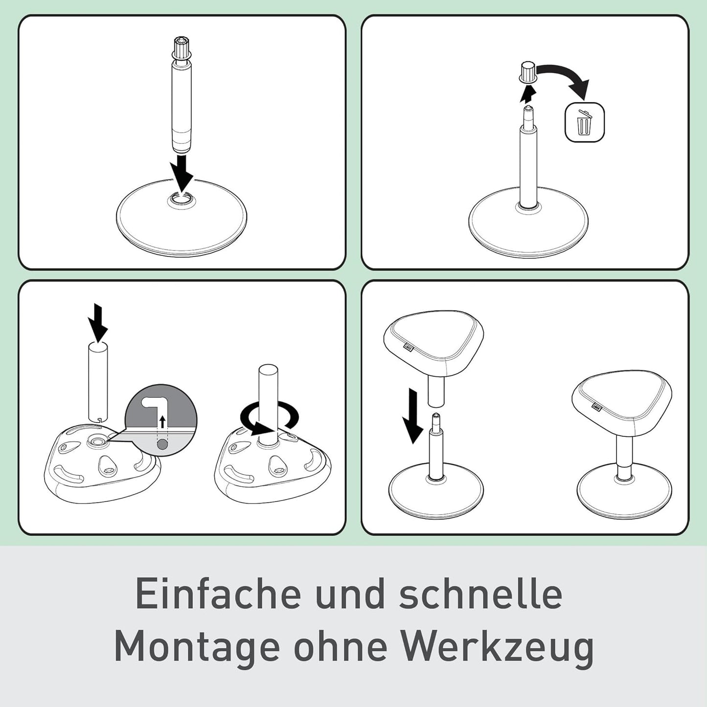 Ergo Active, Dunkelgrau Sitzhocker