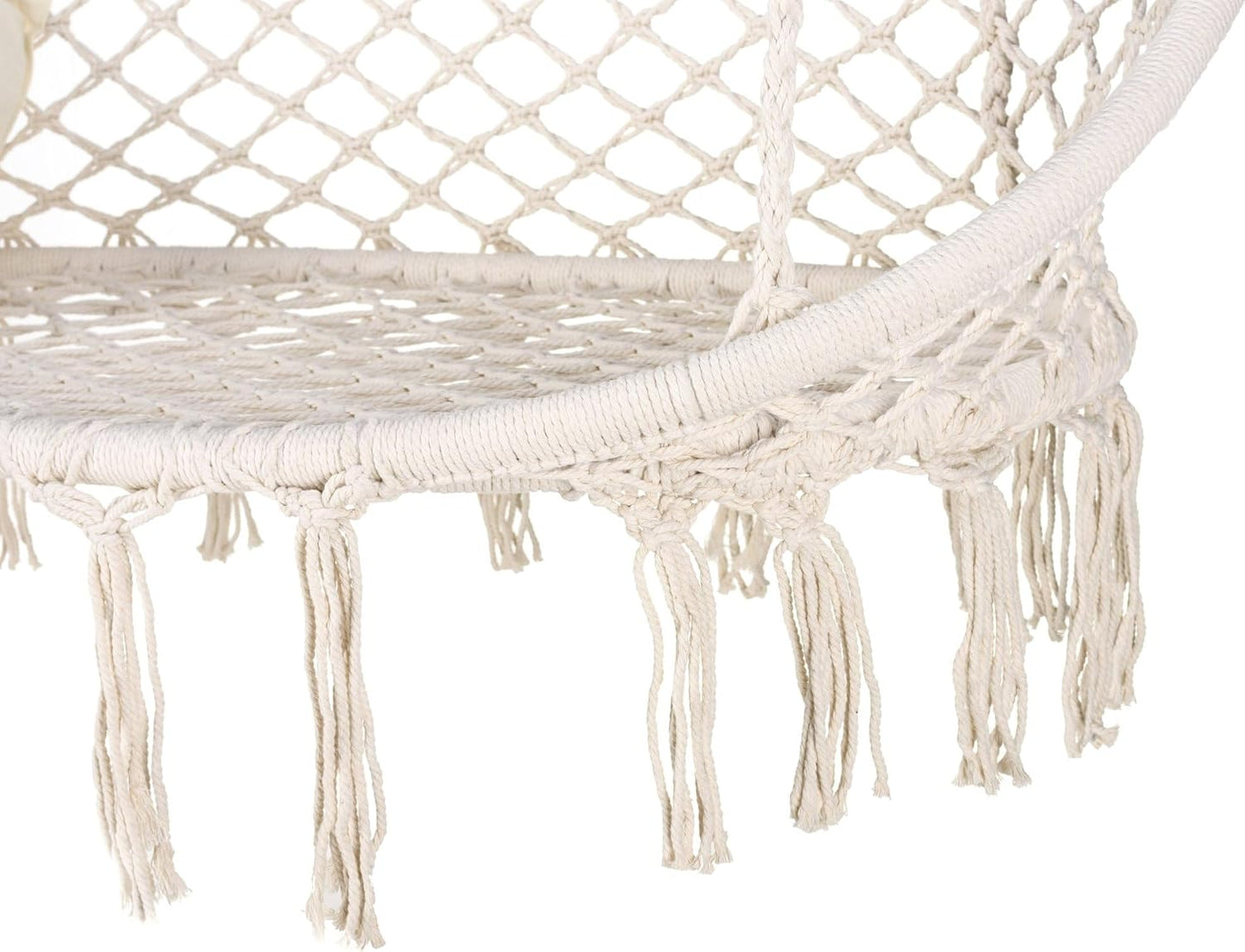 XXL Outdoor-Hängesessel für 2 Personen, Beige Ohne Kissen