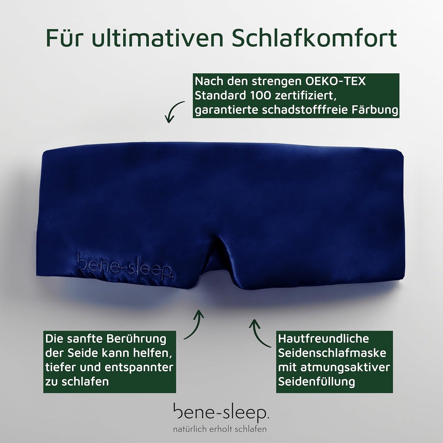 Seidenschlafmaske, Dunkelblau