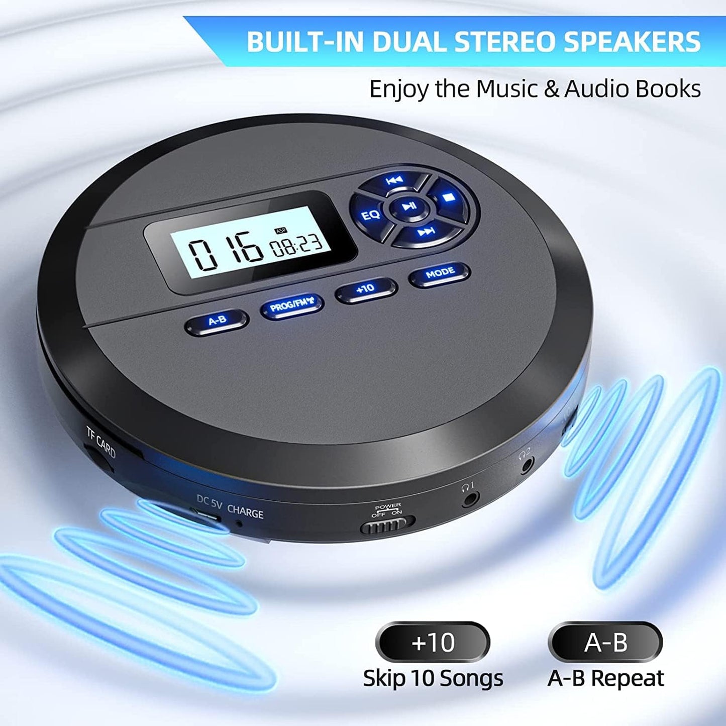 Tragbarer CD-Player mit Lautsprechern
