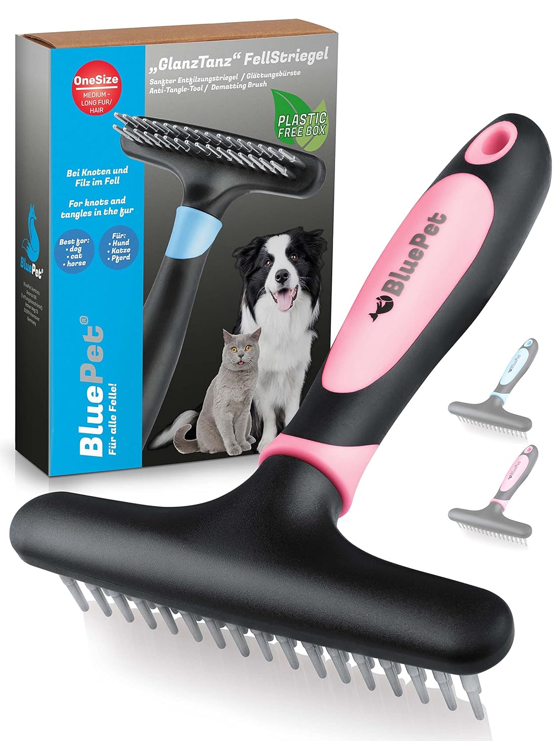 Fellentwirrer / Entfilzer für Langhaar-Haustiere, Version 1.0 Rosa