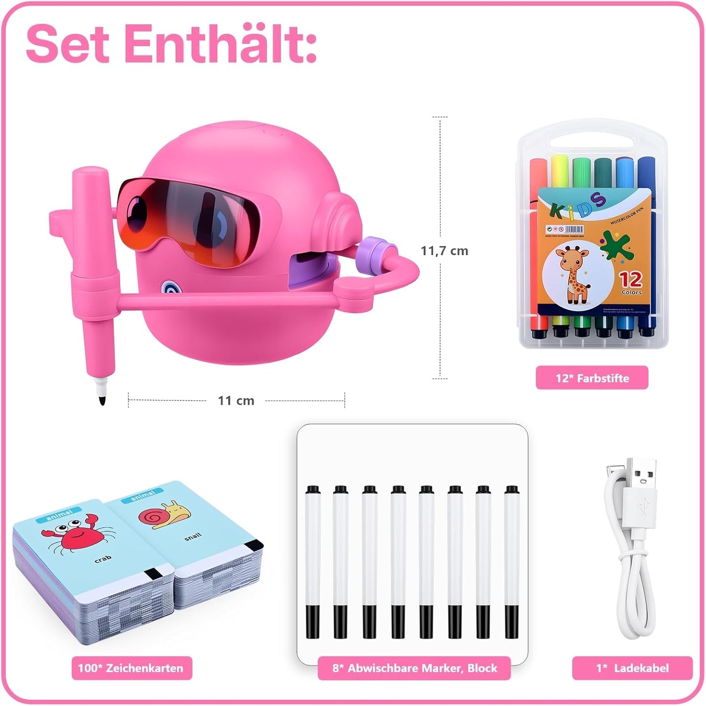 Zeichenroboter, Rosa