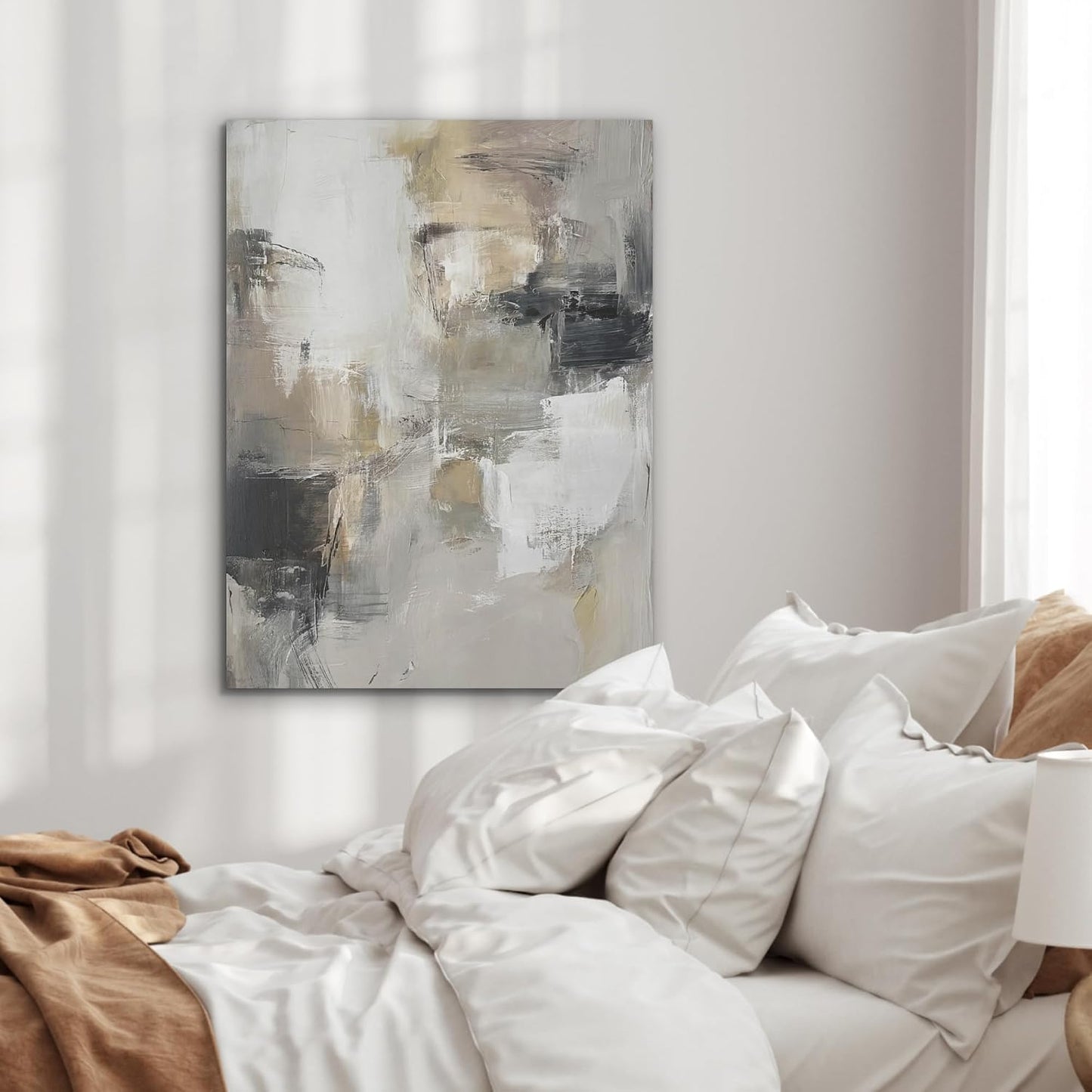 Filzbild Wall Art, 60x80 cm, 80L x 60B cm Farbpalette - Pinselstriche