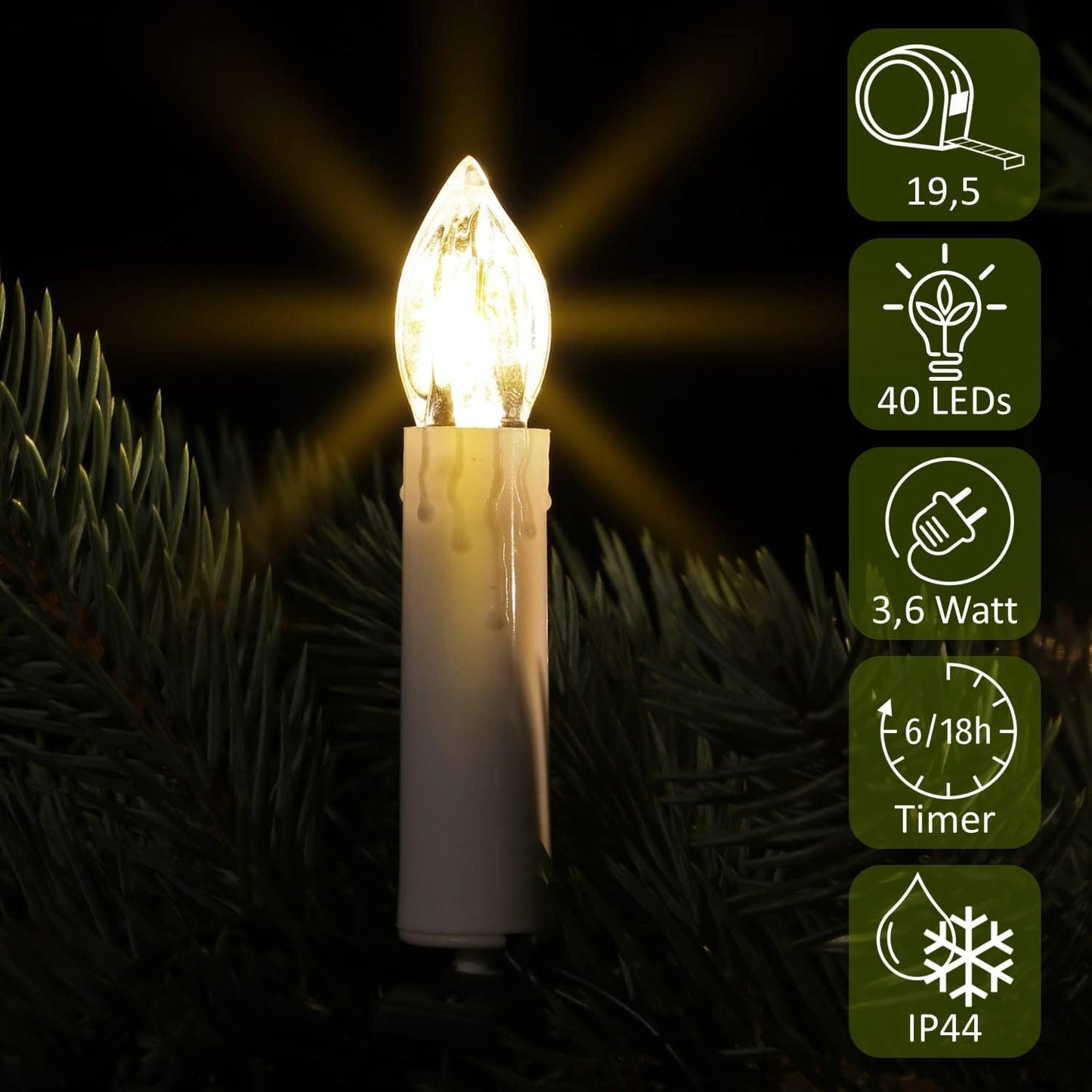 Kerzenlichterkette LEDKLK40