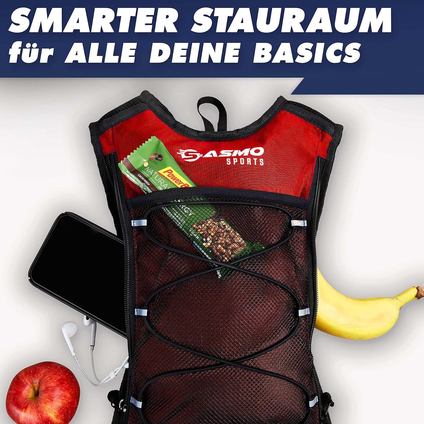 Ultraleichter Laufrucksack, Rot