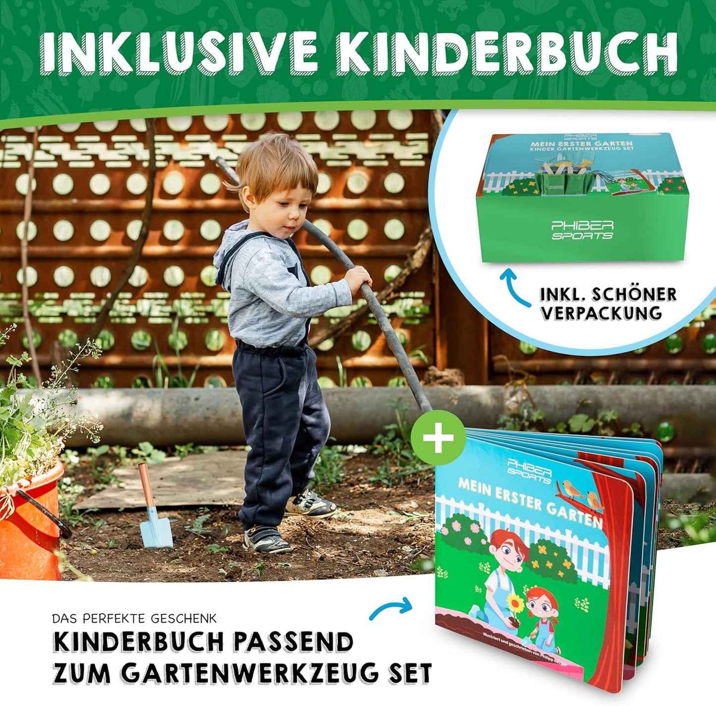 11-teiliges Gartenwerkzeug-Set für Kinder ab 3 Jahren