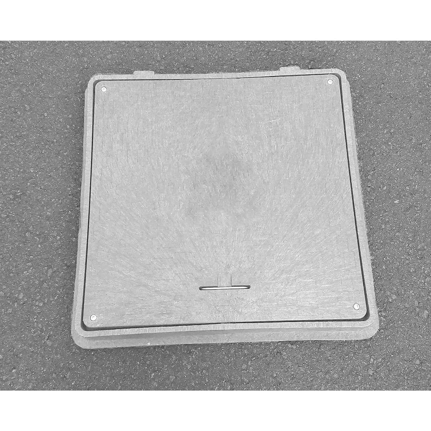 Quadratische Schachtabdeckung 65cm A15, Hellgrau