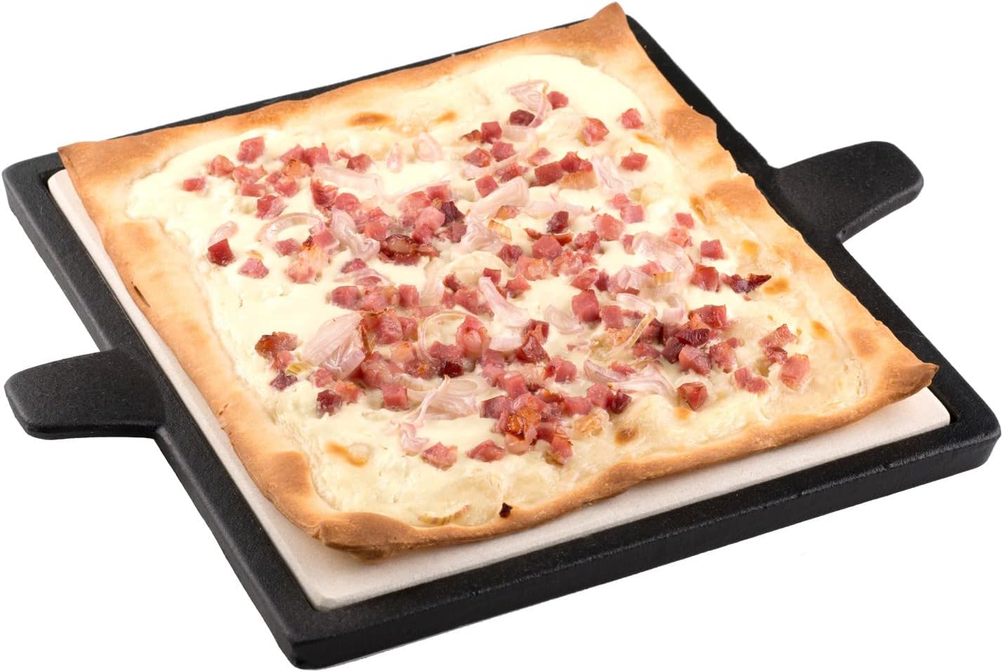 Pizzastein-Einleger, Pizzastein eckig