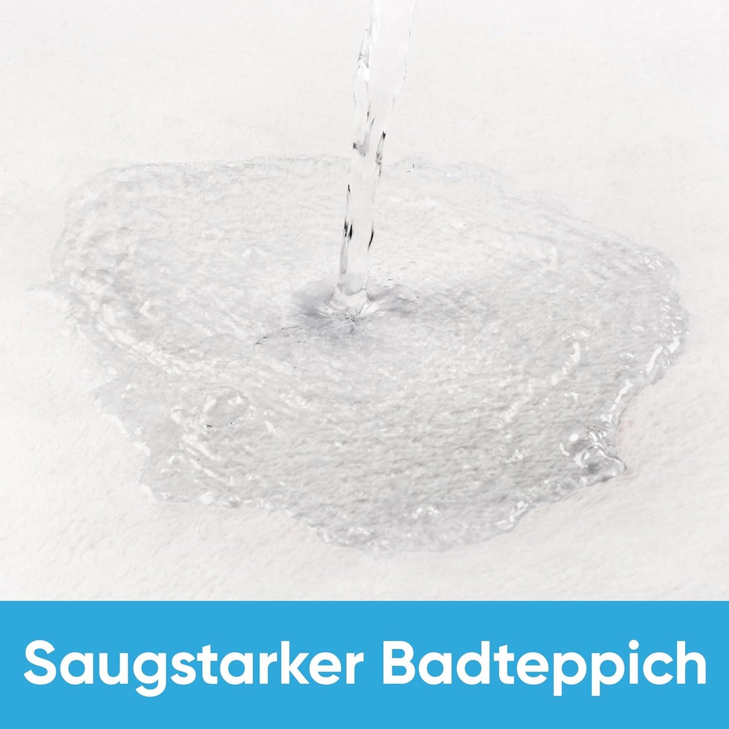 Rutschfester Badteppich, waschbar und weich, Waterworld 70 x 110 cm (Rechteckig)